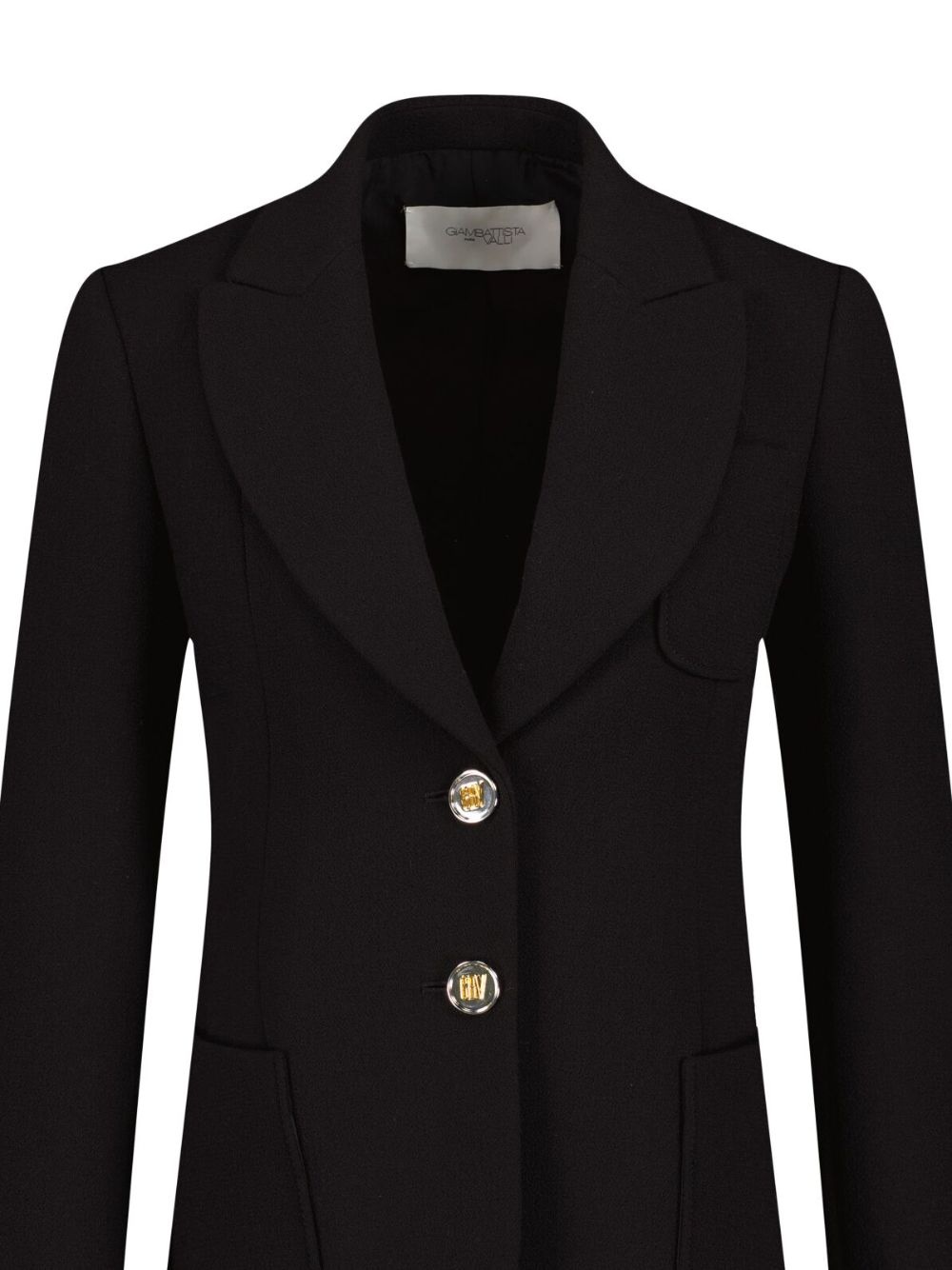 wool crepe single-breasted blazer - 2