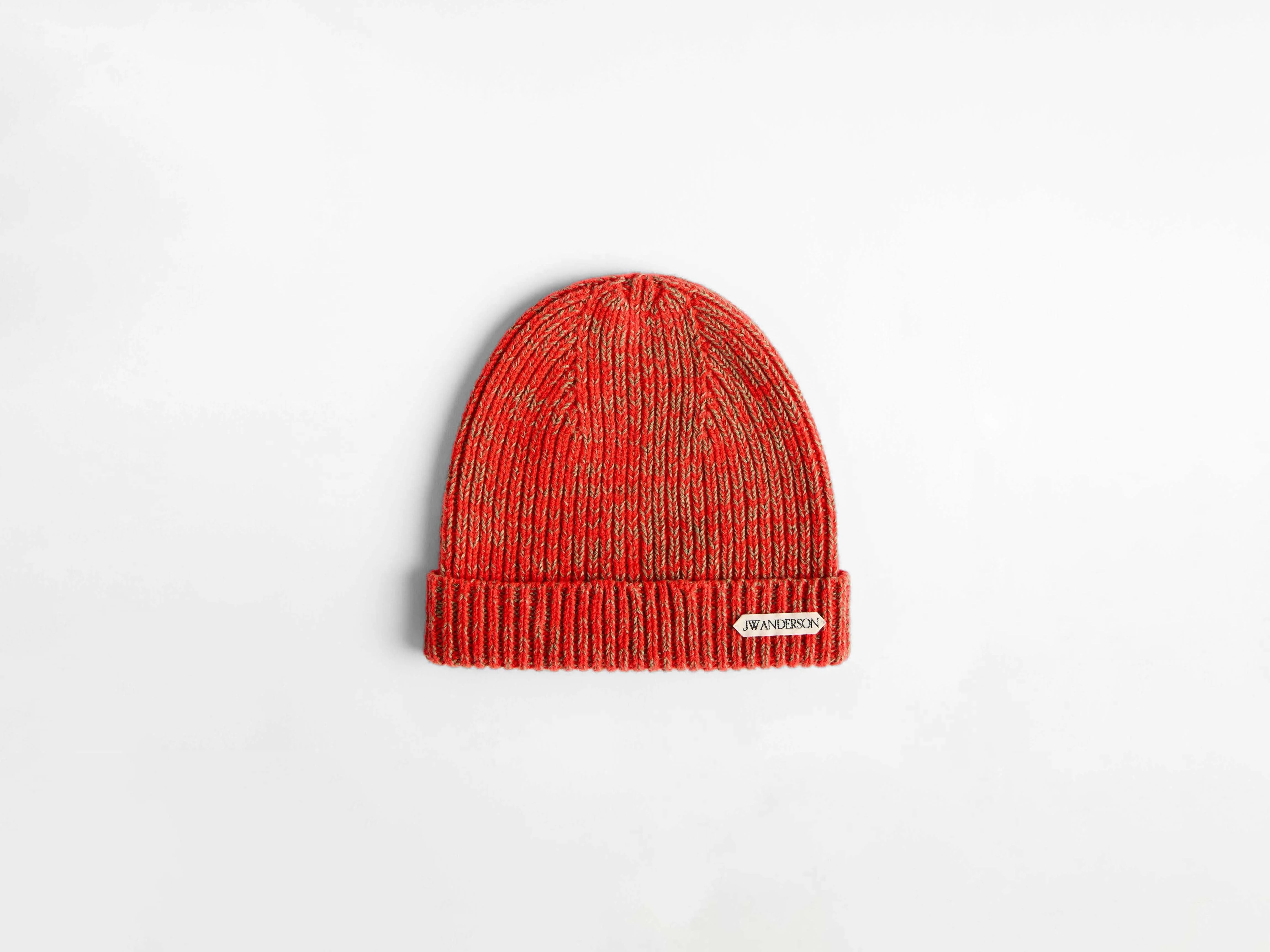 MOULINE BEANIE IN NEON ORANGE - 1