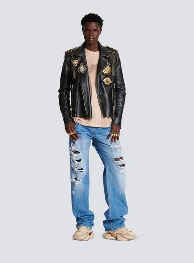 Balmain Wide-leg cotton jeans outlook