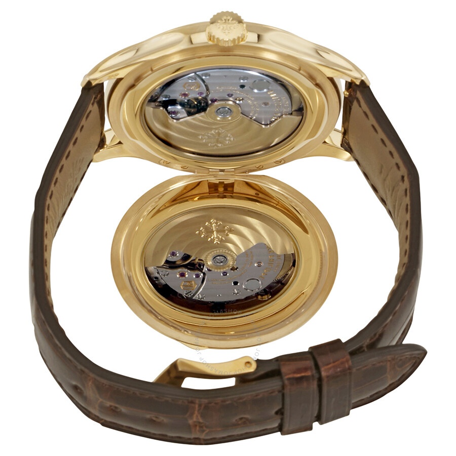 Patek Philippe Calatrava Ivory Dial 18kt Yellow Gold Brown Leather Men's Watch 5227J-001 - 4