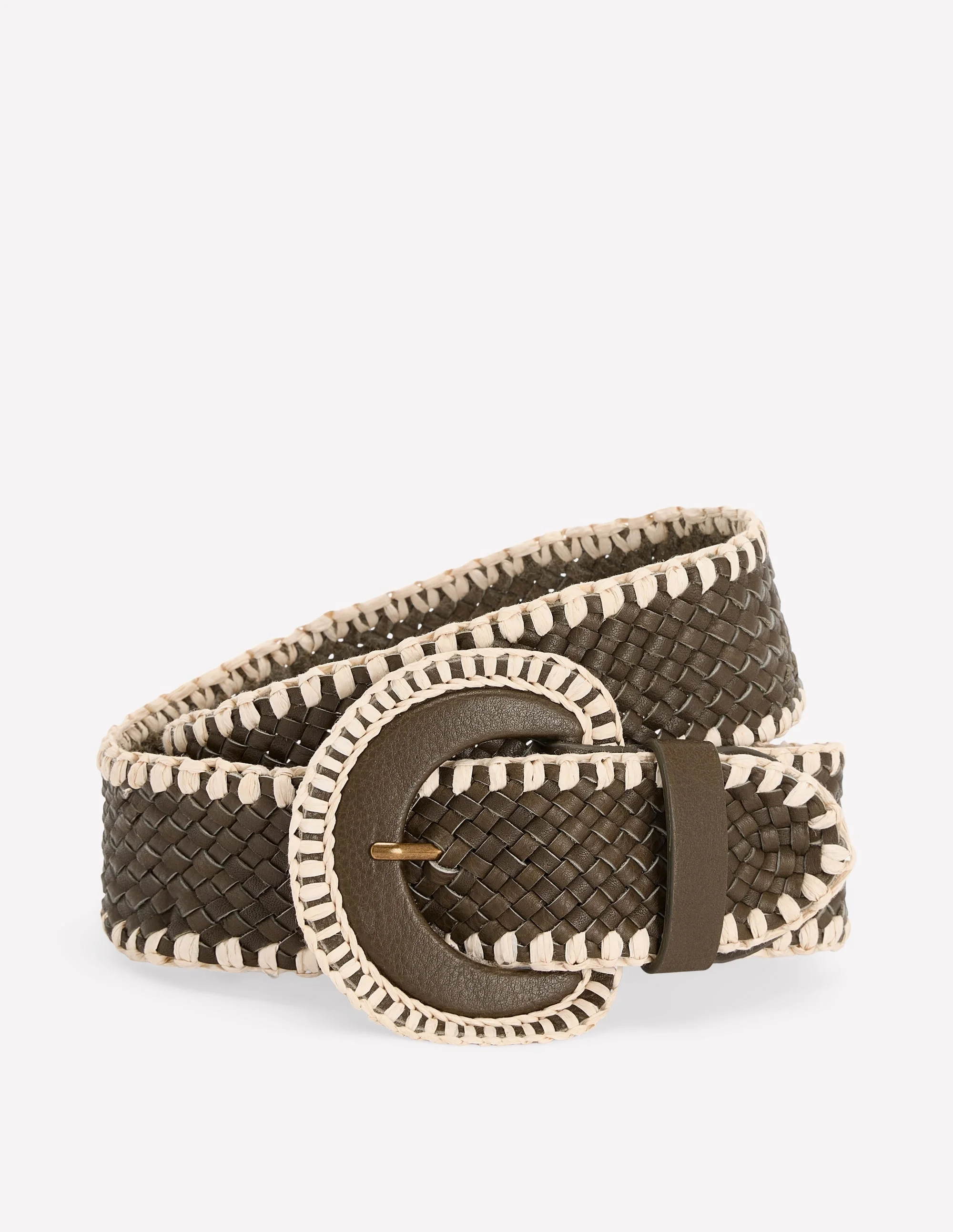 Woven Stitch Belt-Woodland Green - 1