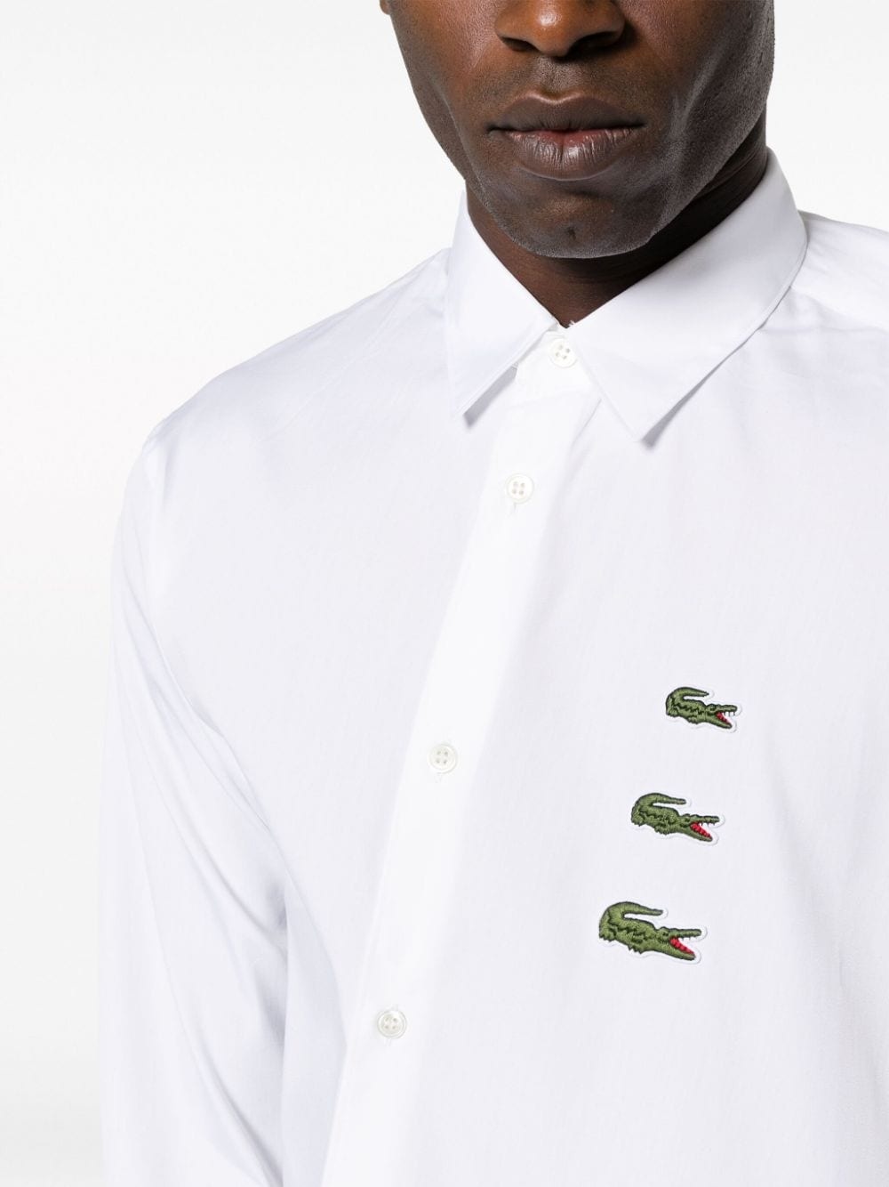 x Lacoste asymmetric cotton shirt - 5