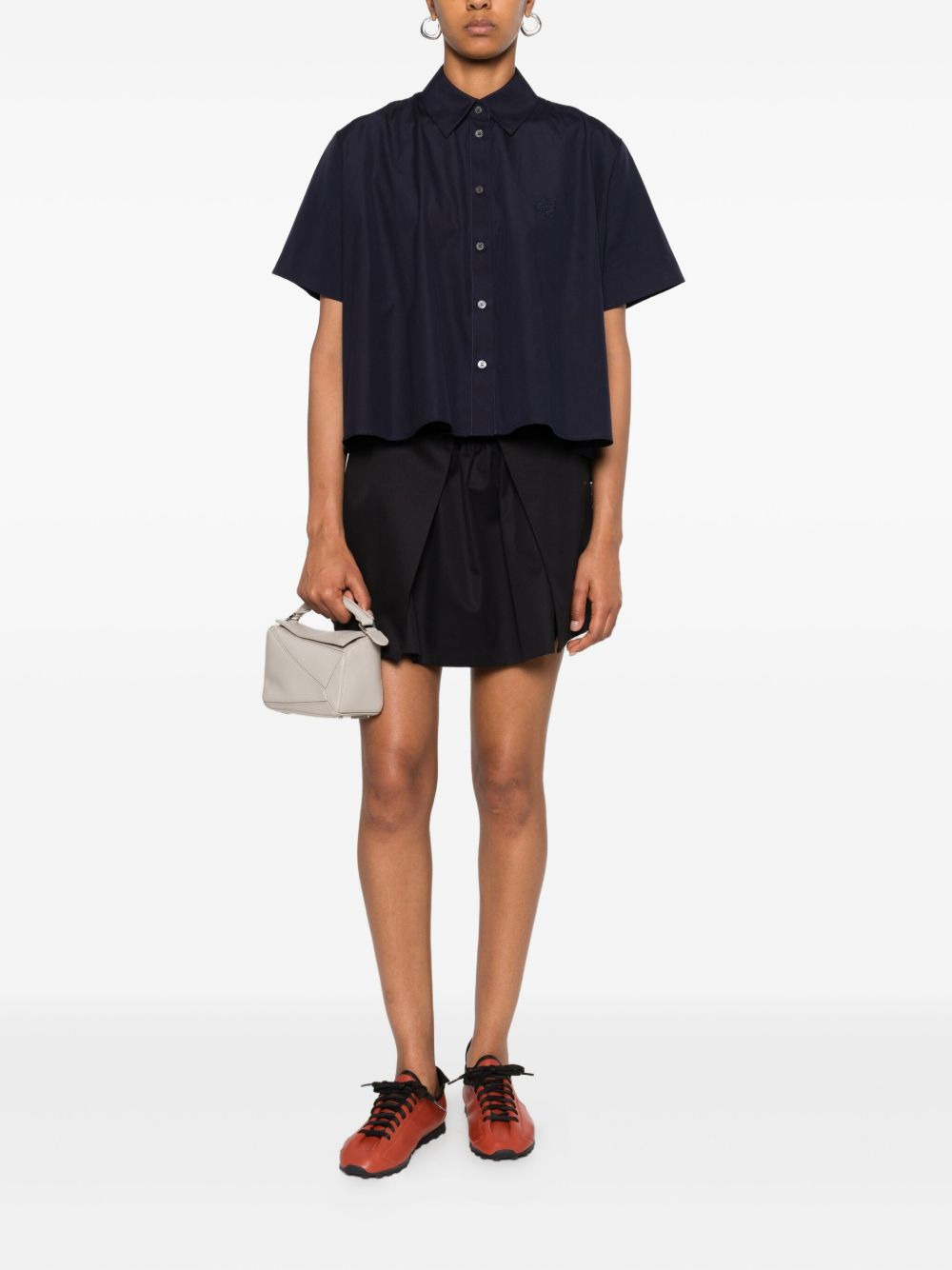 short-sleeve trapeze shirt - 2