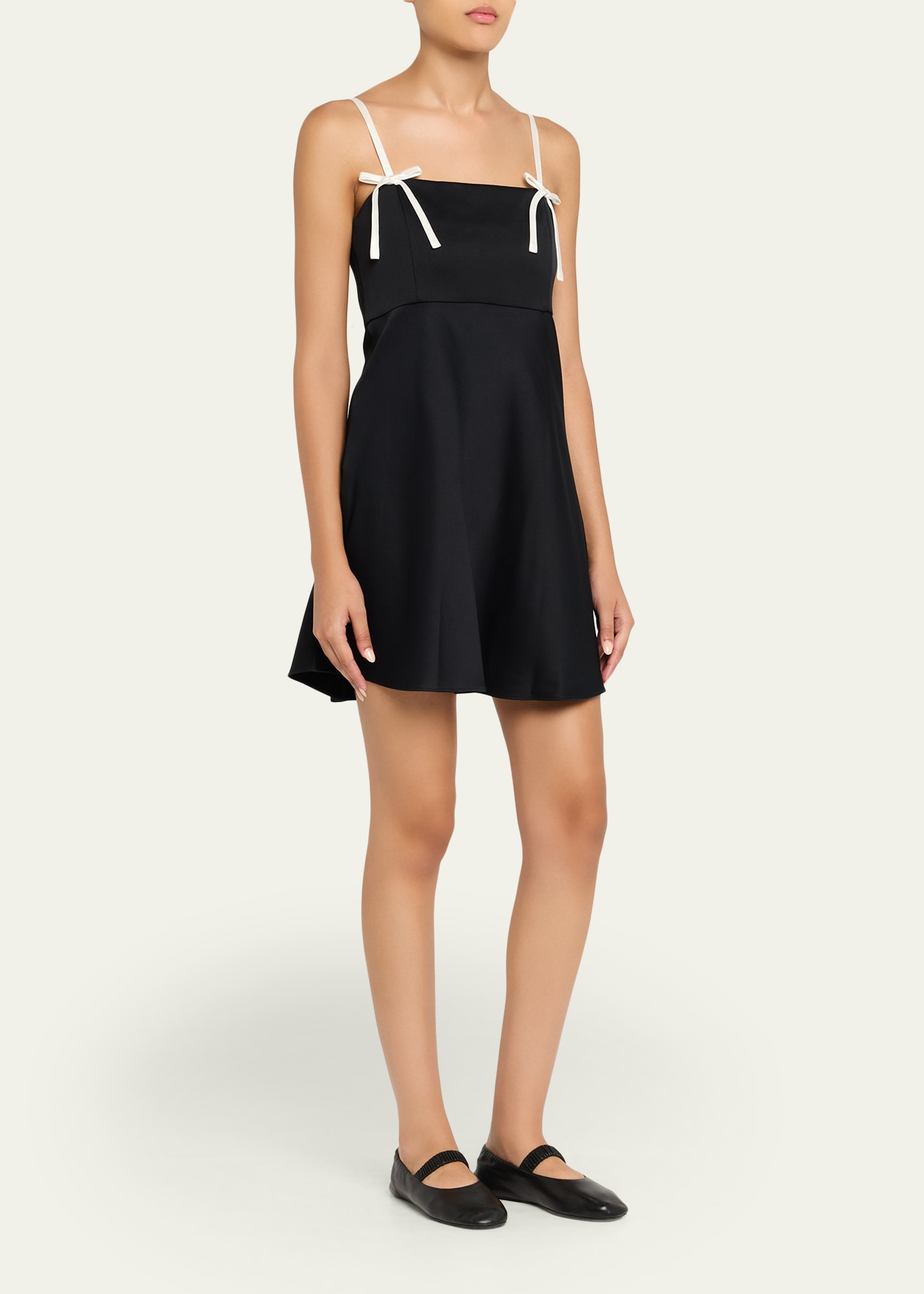 Morgan Babydoll Bow Detail Mini Dress - 4