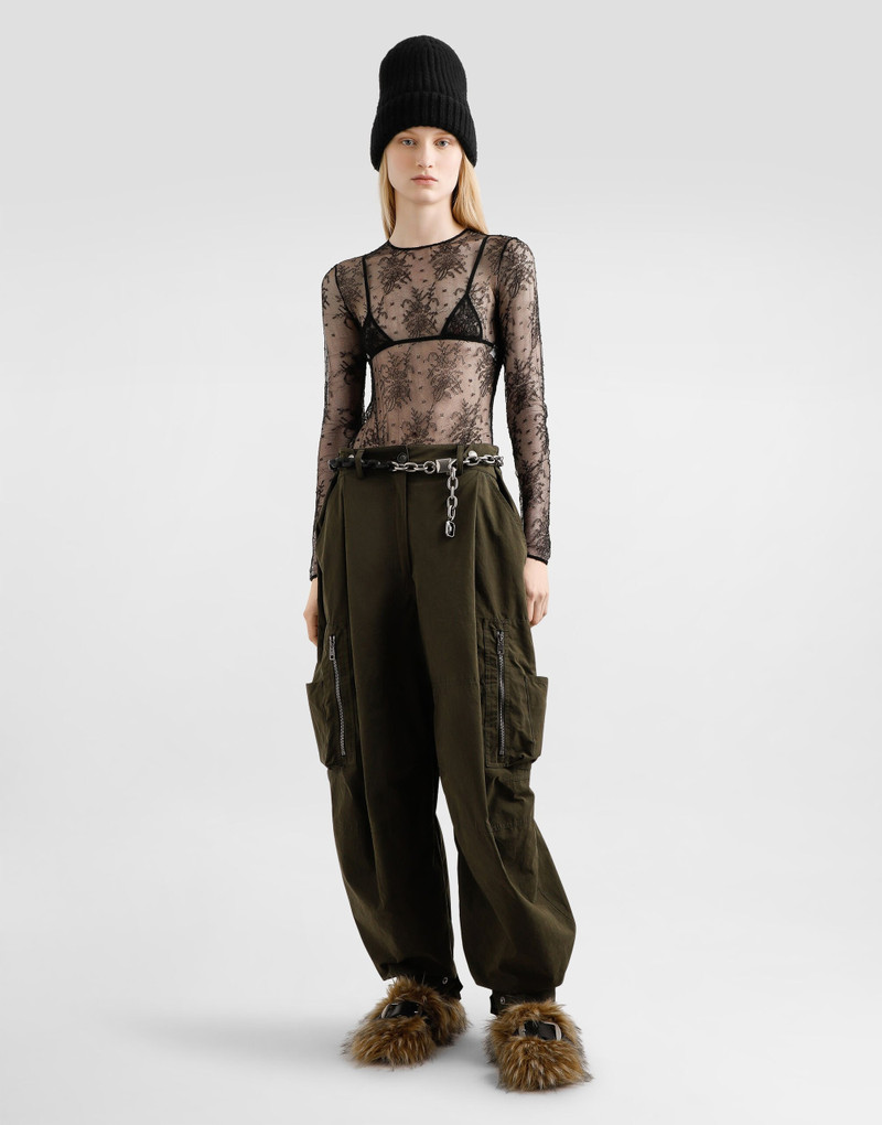 Dolce & Gabbana Waxed faille cargo pants outlook