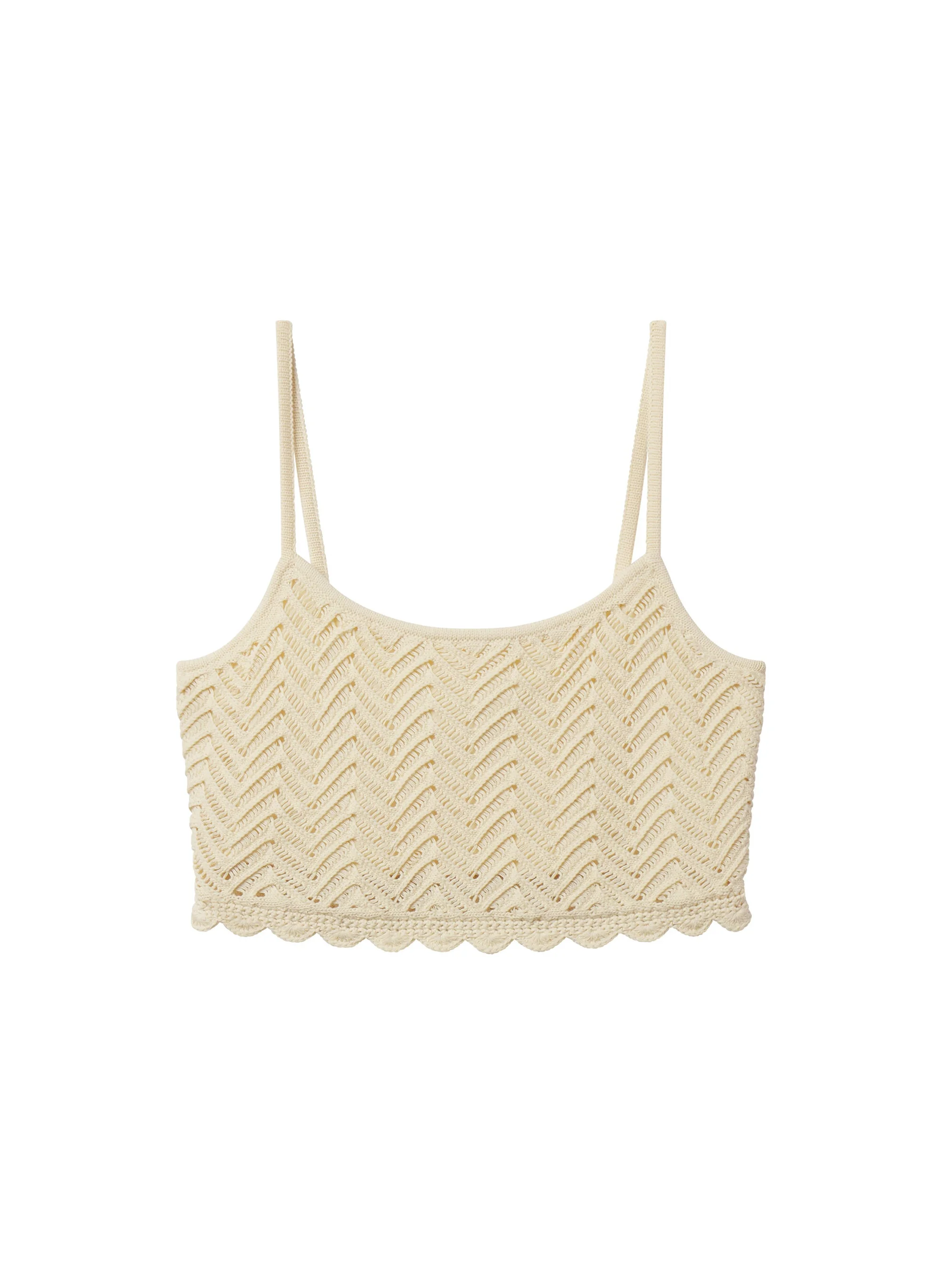 Jodi Cotton Crochet Bra - 1