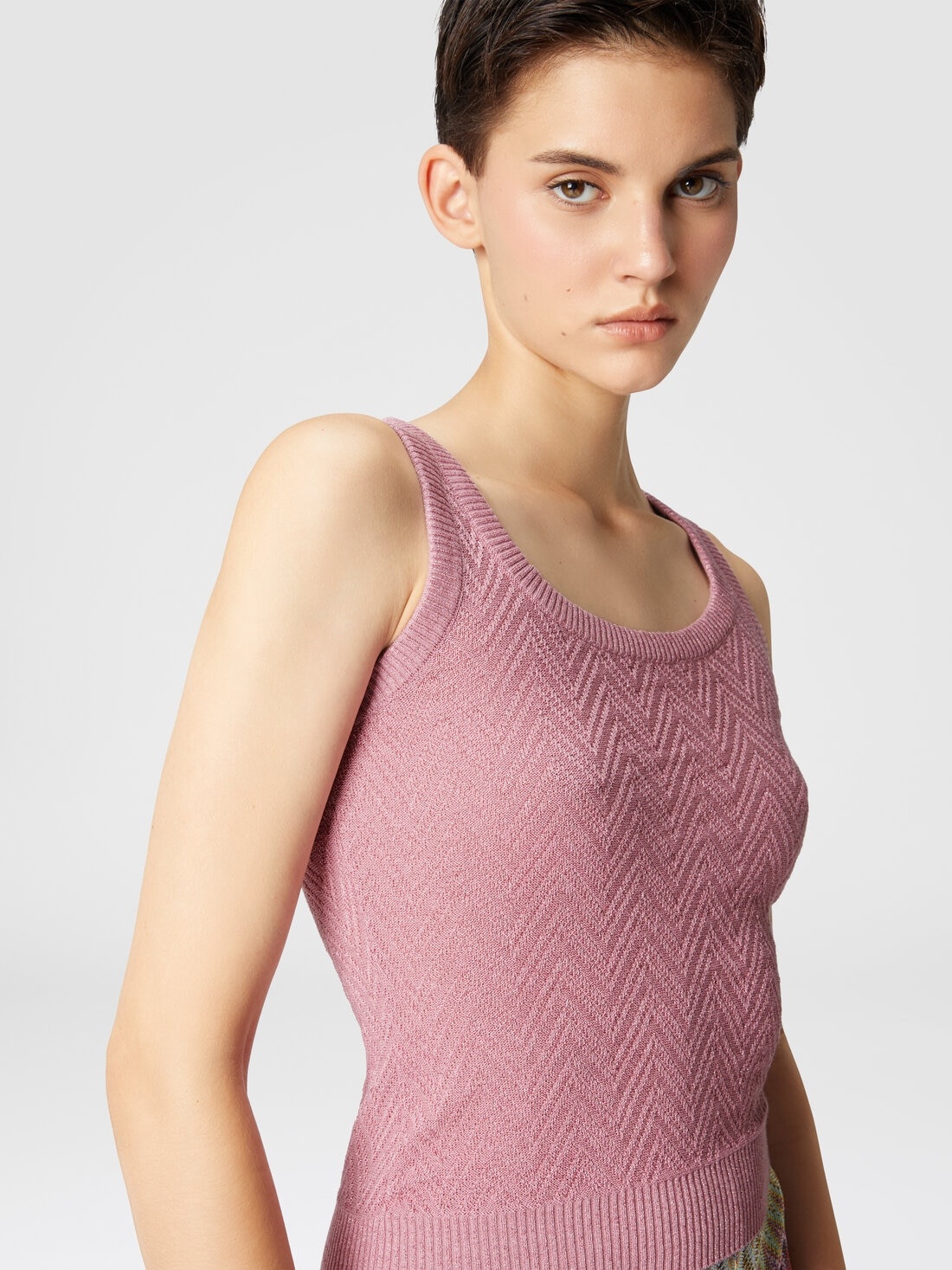 Chevron jacquard tank top - 4