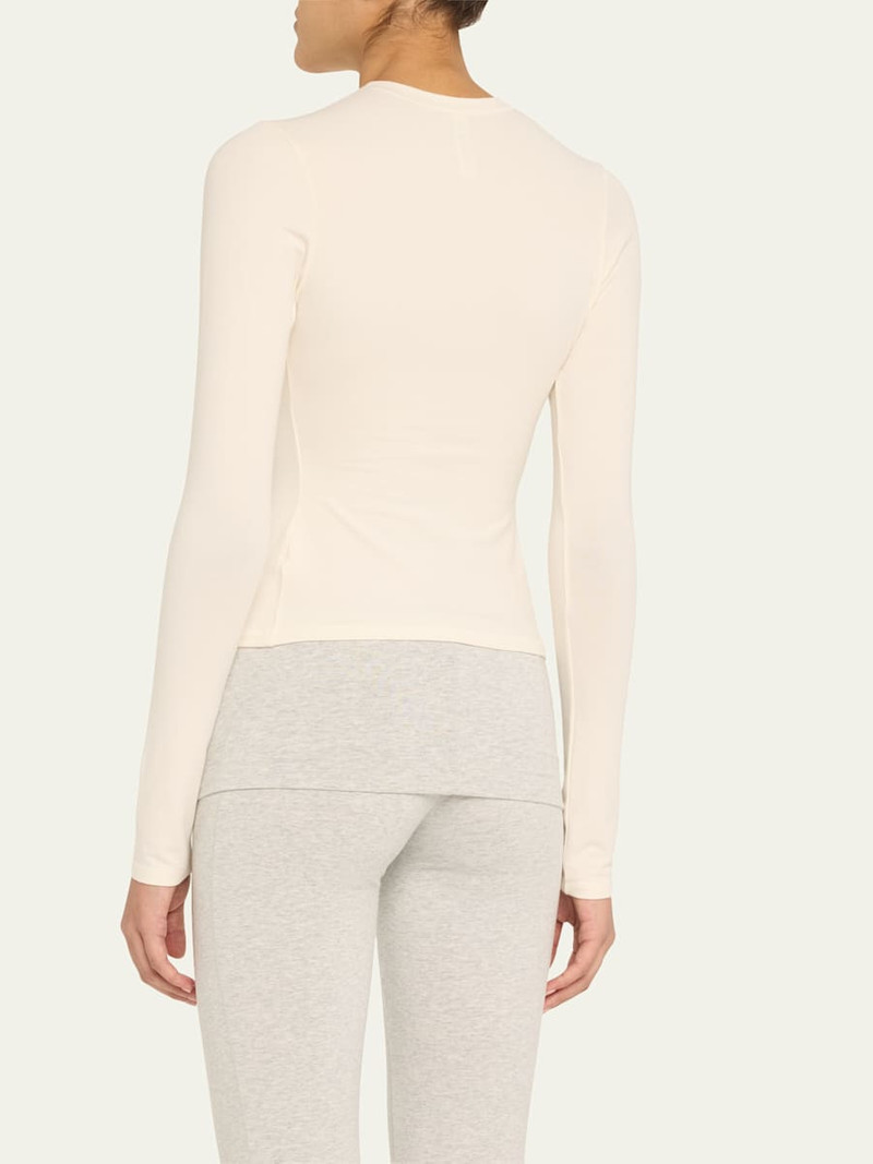 SKIMS Cotton Jersey Long-Sleeve Crewneck T-Shirt outlook
