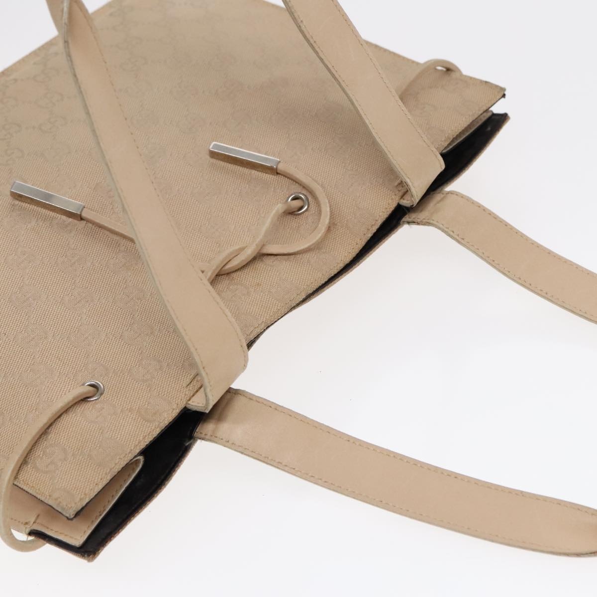 GUCCI GG Canvas Tote Bag Beige Silver 002 002 - 6