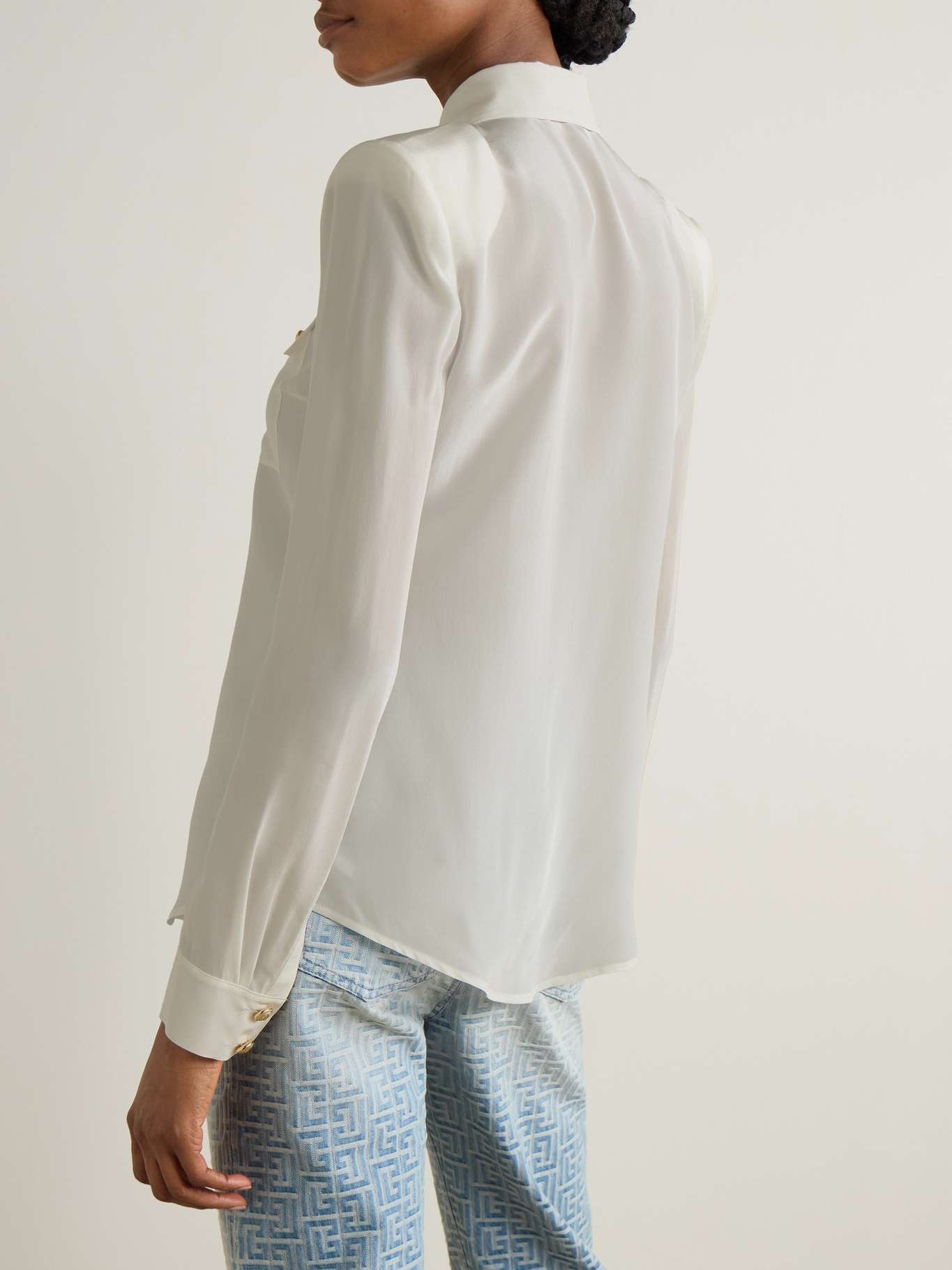 Silk crepe de chine shirt - 4