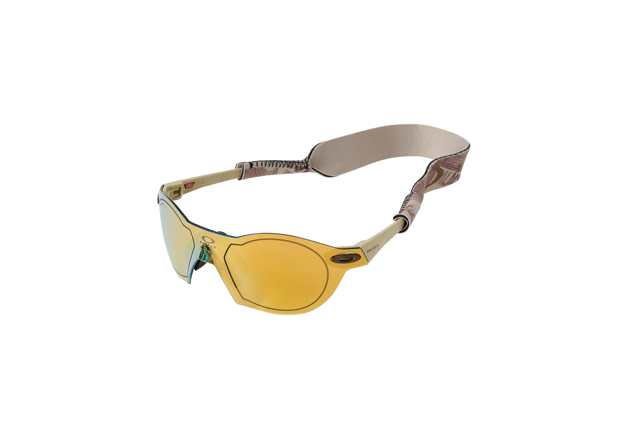 PALACE OAKLEY SUBZERO SUNGLASSES MATT SAND / PRIZM 24K - 2