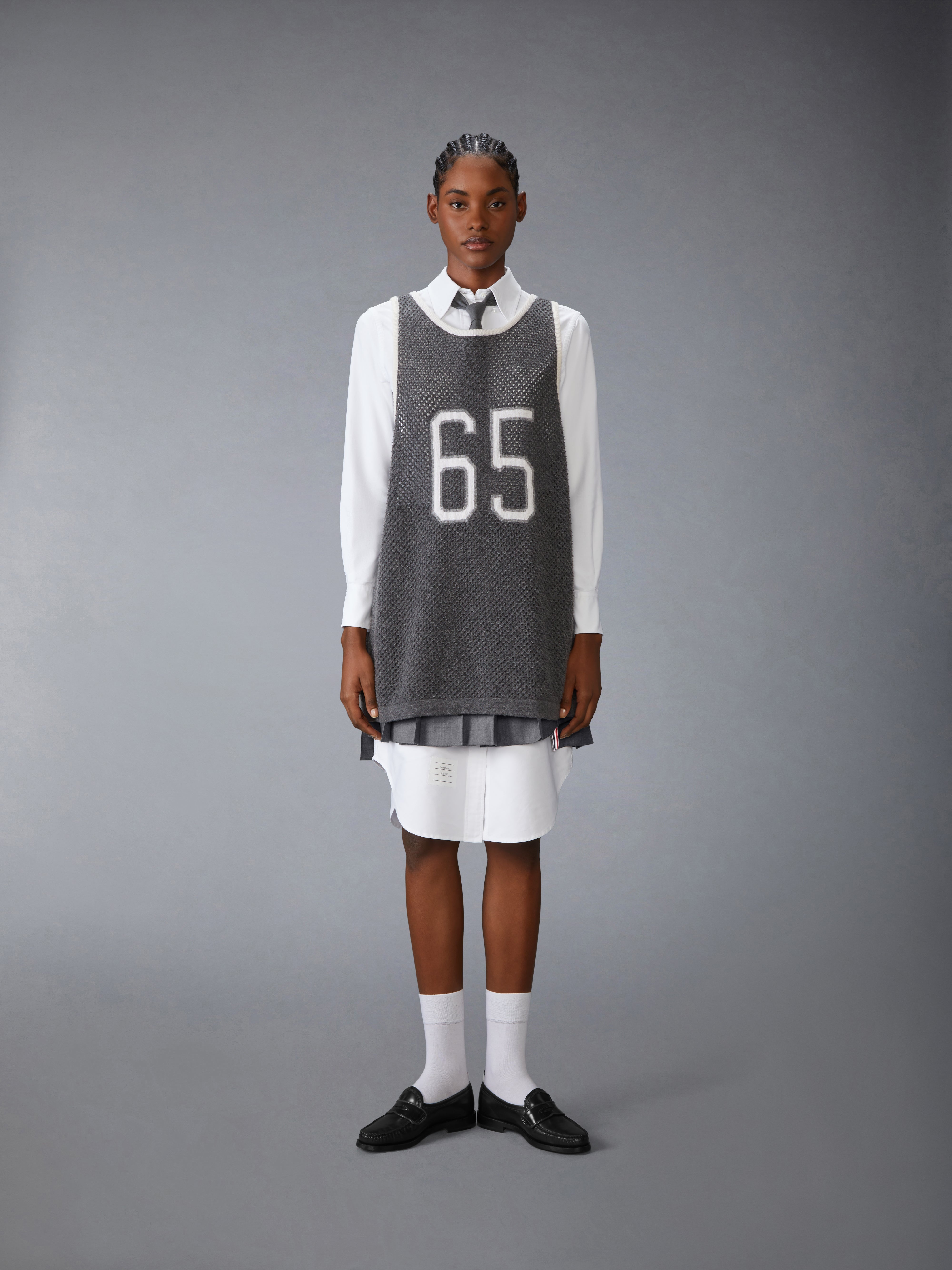 INTARSIA CASHMERE MESH BASKETBALL JERSEY - 2