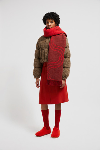 Moncler Wool & Alpaca Logo Scarf outlook