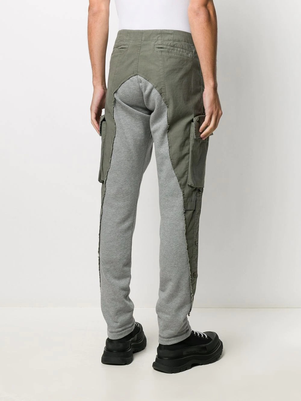 contrast drawstring cargo pants - 4