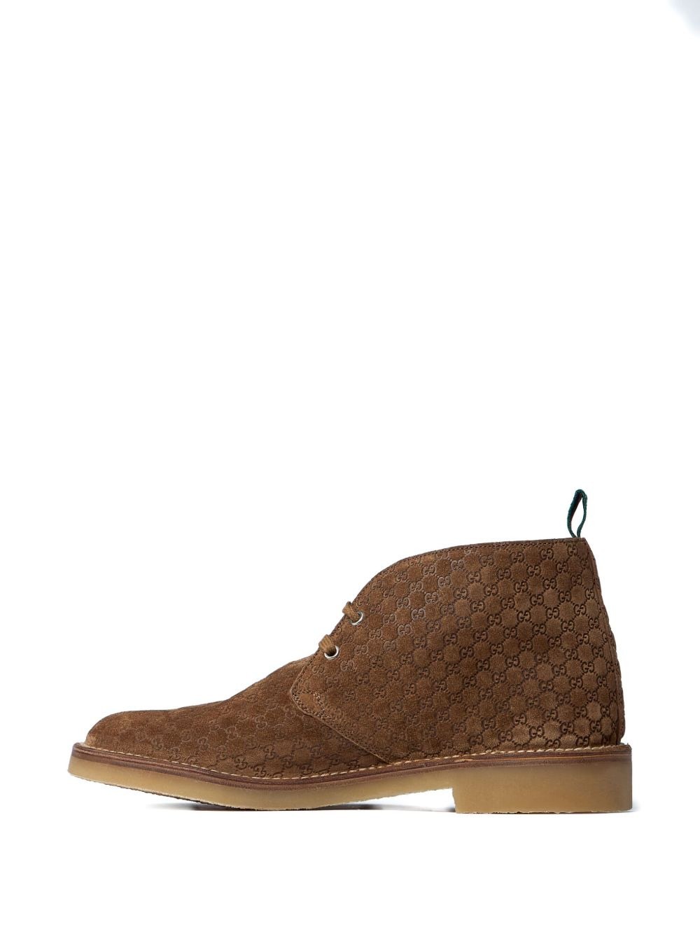 GG-pattern lace-up boots - 3