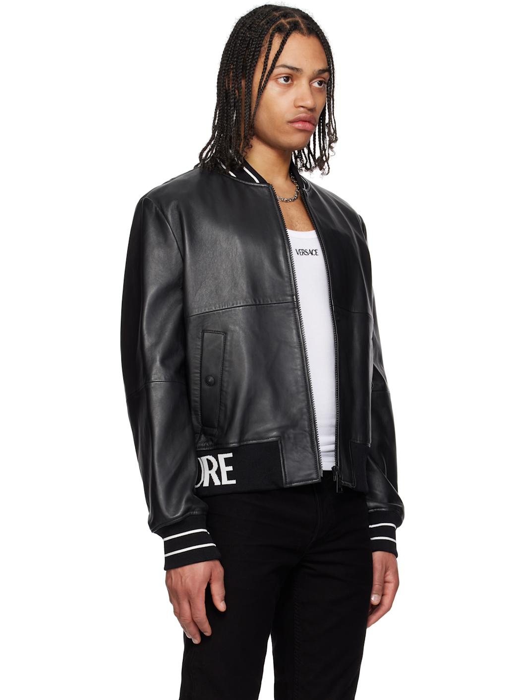 Black Lambskin Leather Jacket - 2