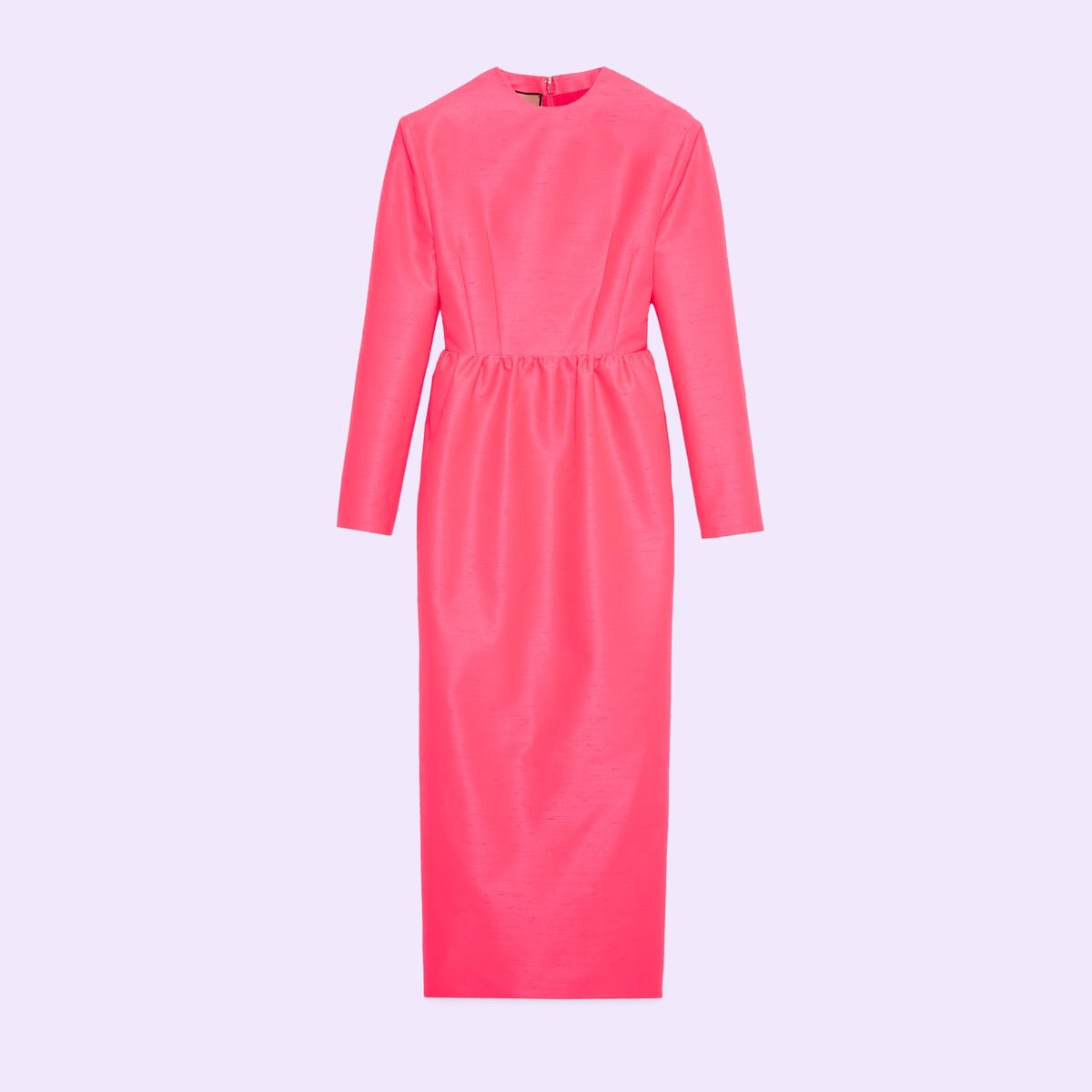 Silk blend dress with collar - 1