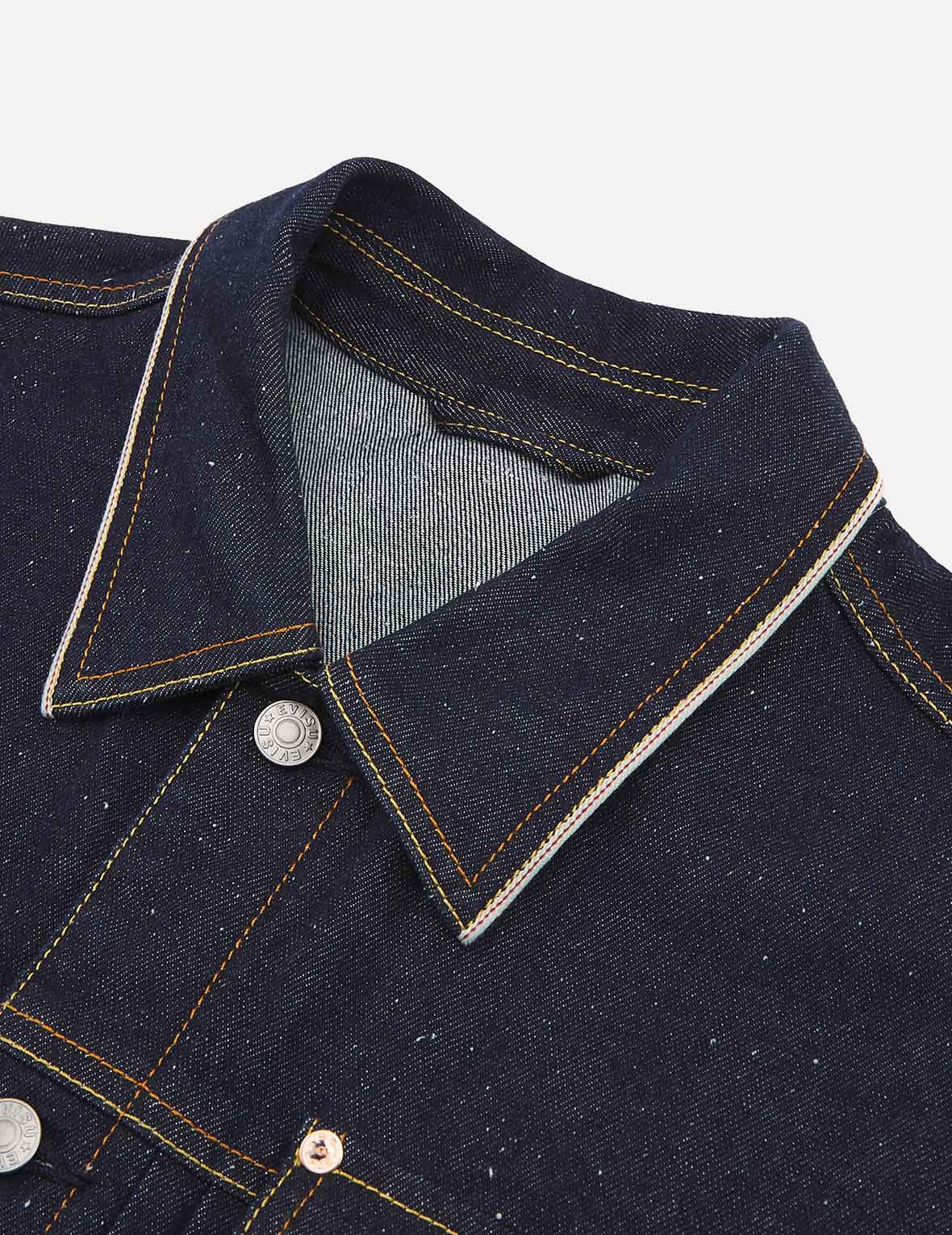 BRUSHSTROKE DAICOCK DISCHARGED DENIM JACKET - 9
