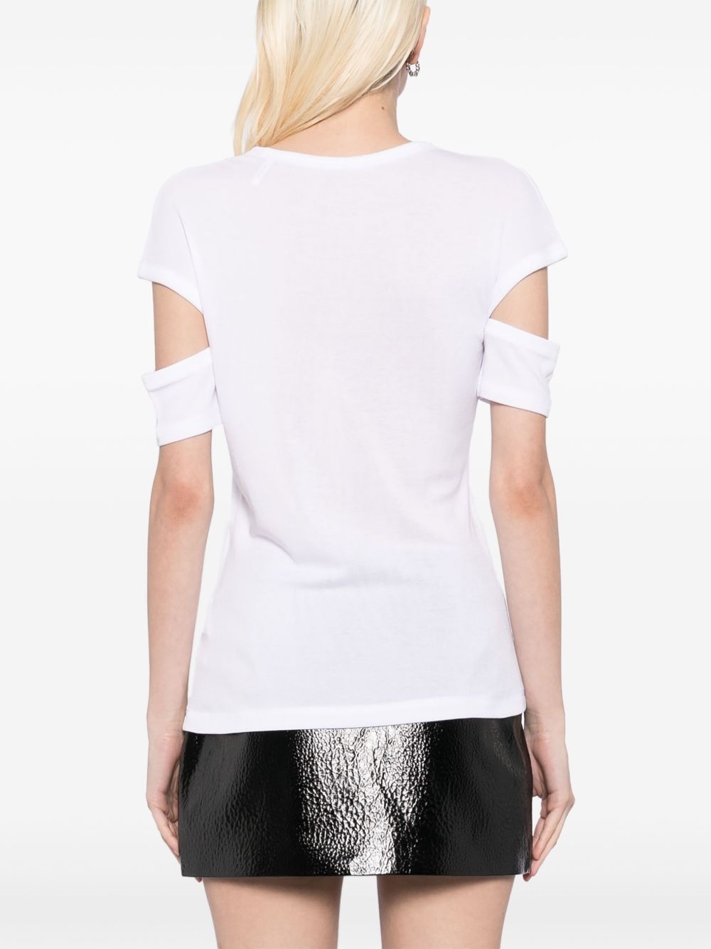 slashed shrunken T-Shirt - 4