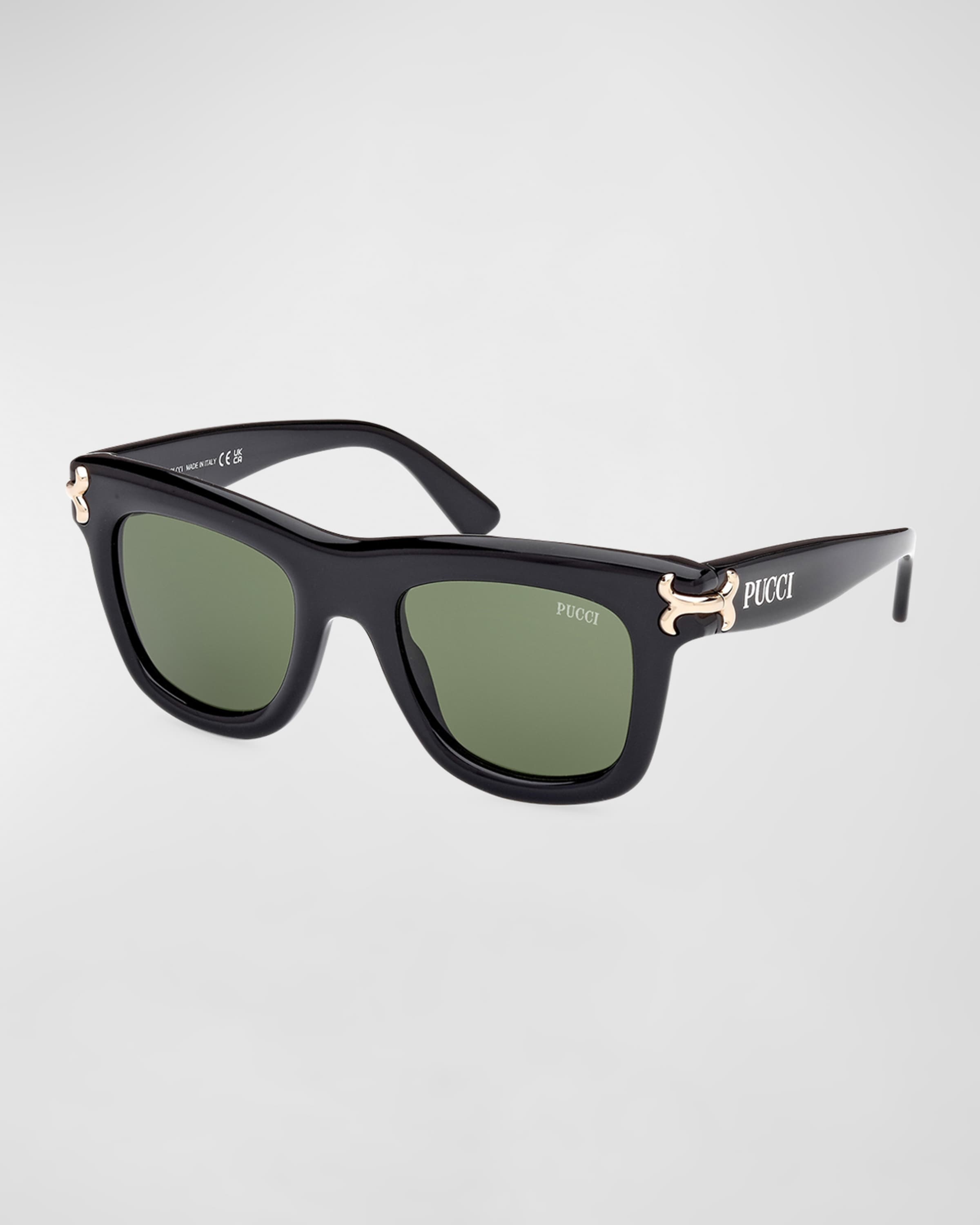 Logo Acetate Square Sunglasses - 1