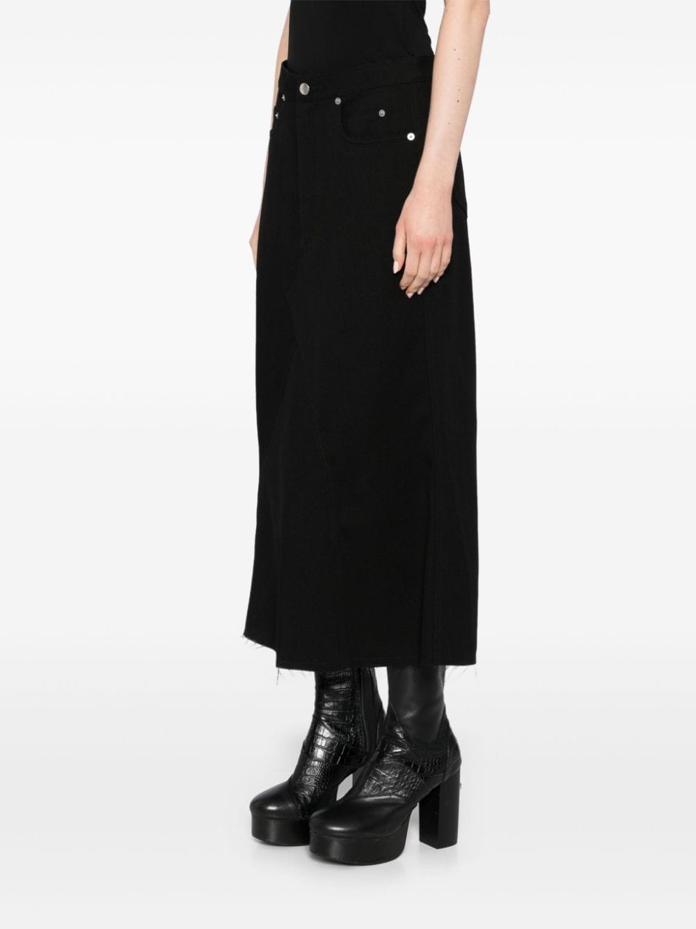 frayed-edge skirt - 3