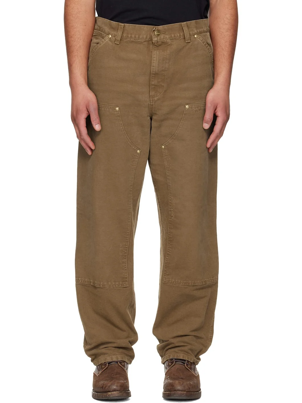 Tan Double Knee Trousers - 1