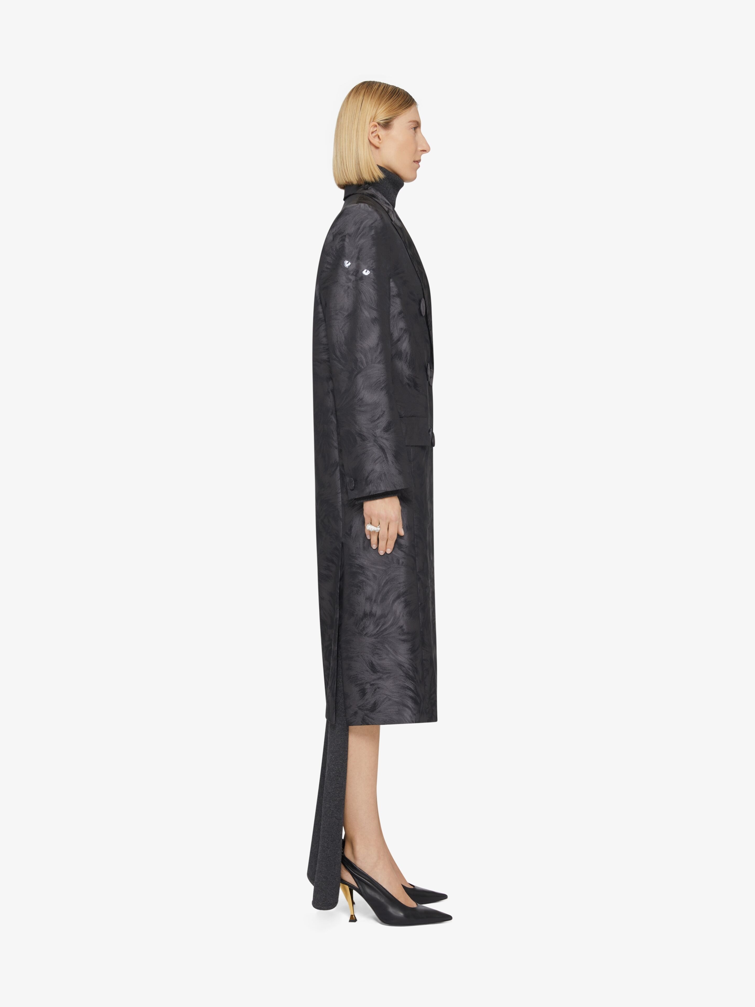 COAT IN CAT JACQUARD - 5