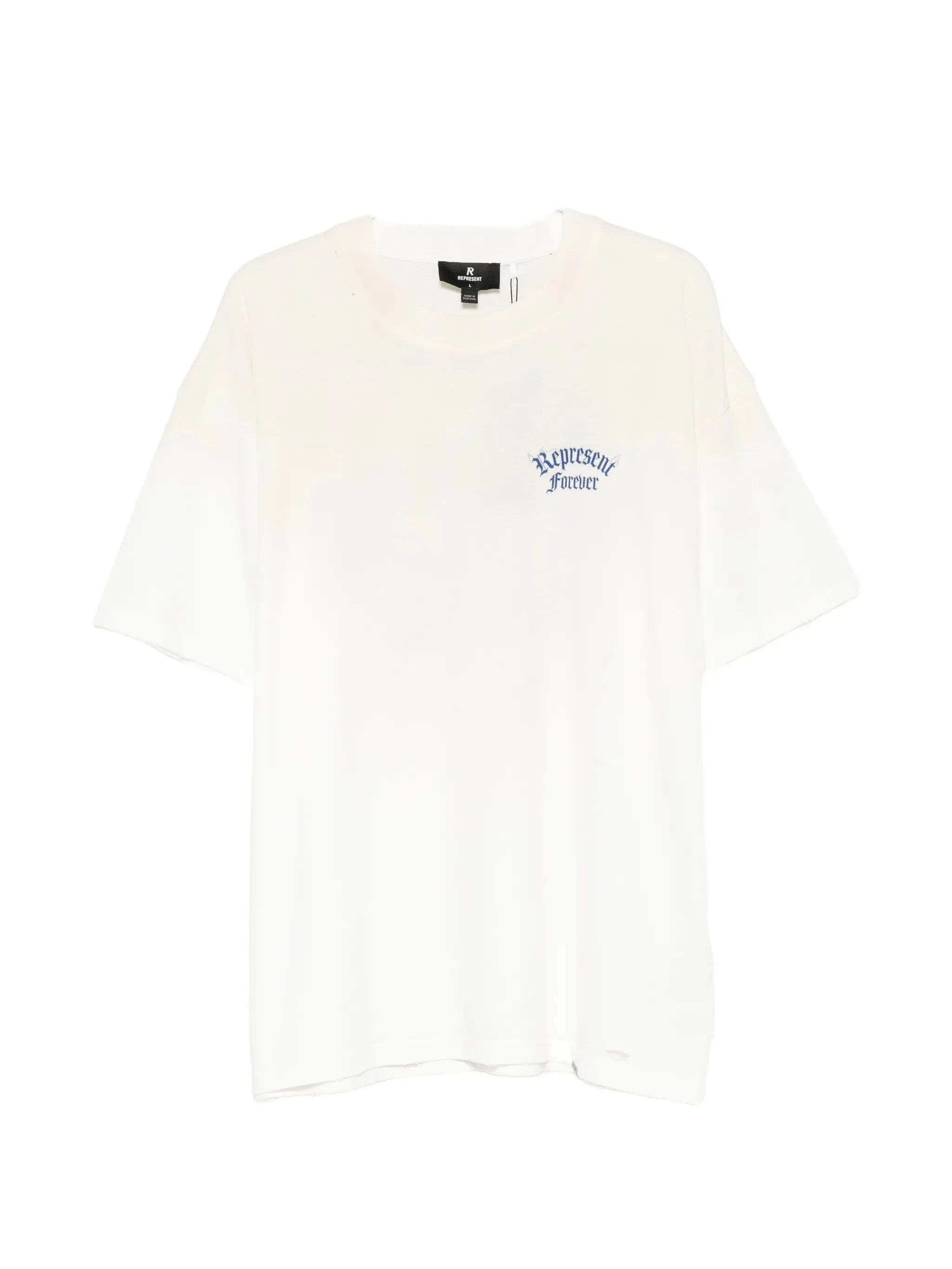 Represent Duality Logo-print Distressed Cotton T-shirt - 1
