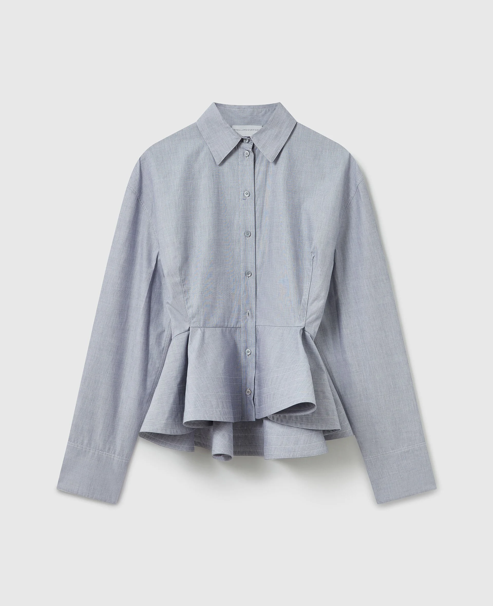 Chambray Peplum Shirt - 1