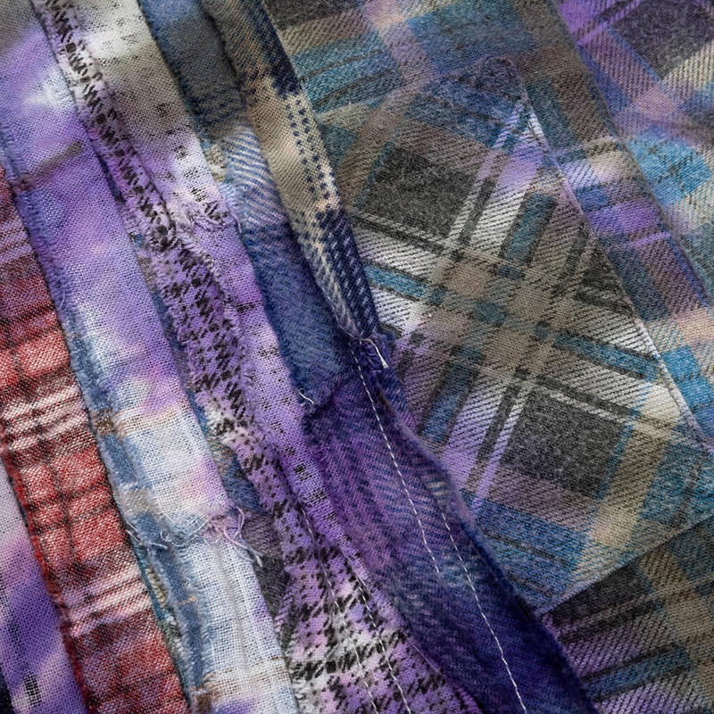 NEEDLES RIBBON TIE DYE FLANNEL SHIRT - ASSORTED 5