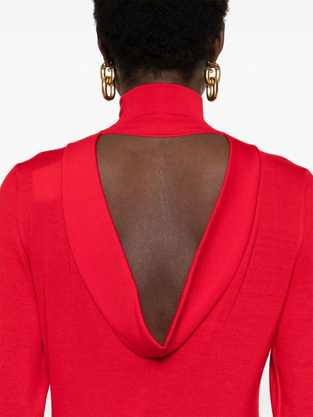 open-back wool sweater - 5