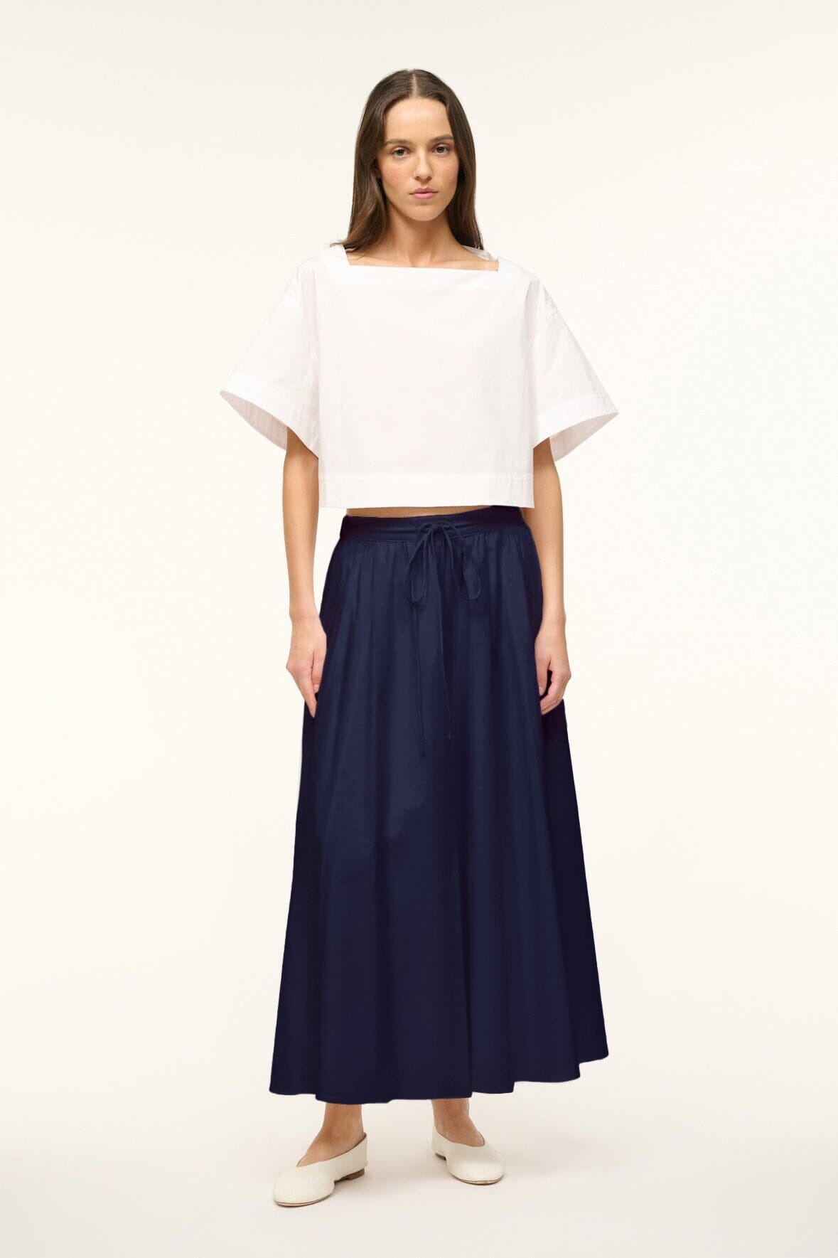 STAUD EDEN SKIRT NAVY - 2