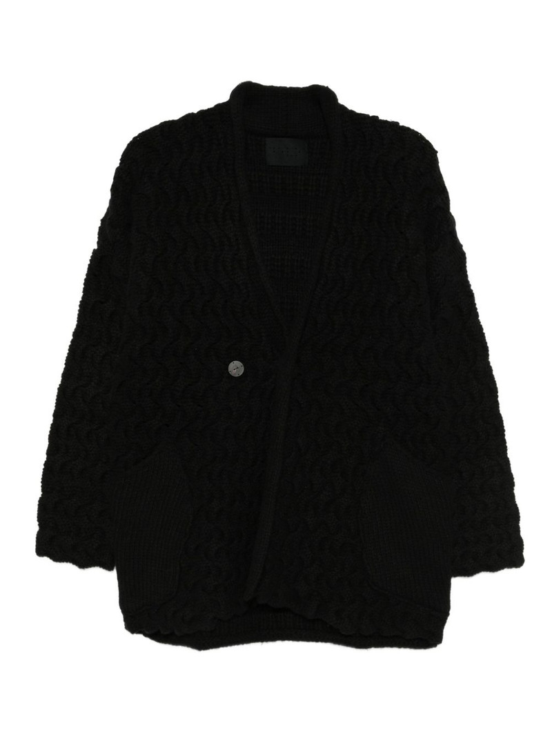 cable-knit cardigan 1