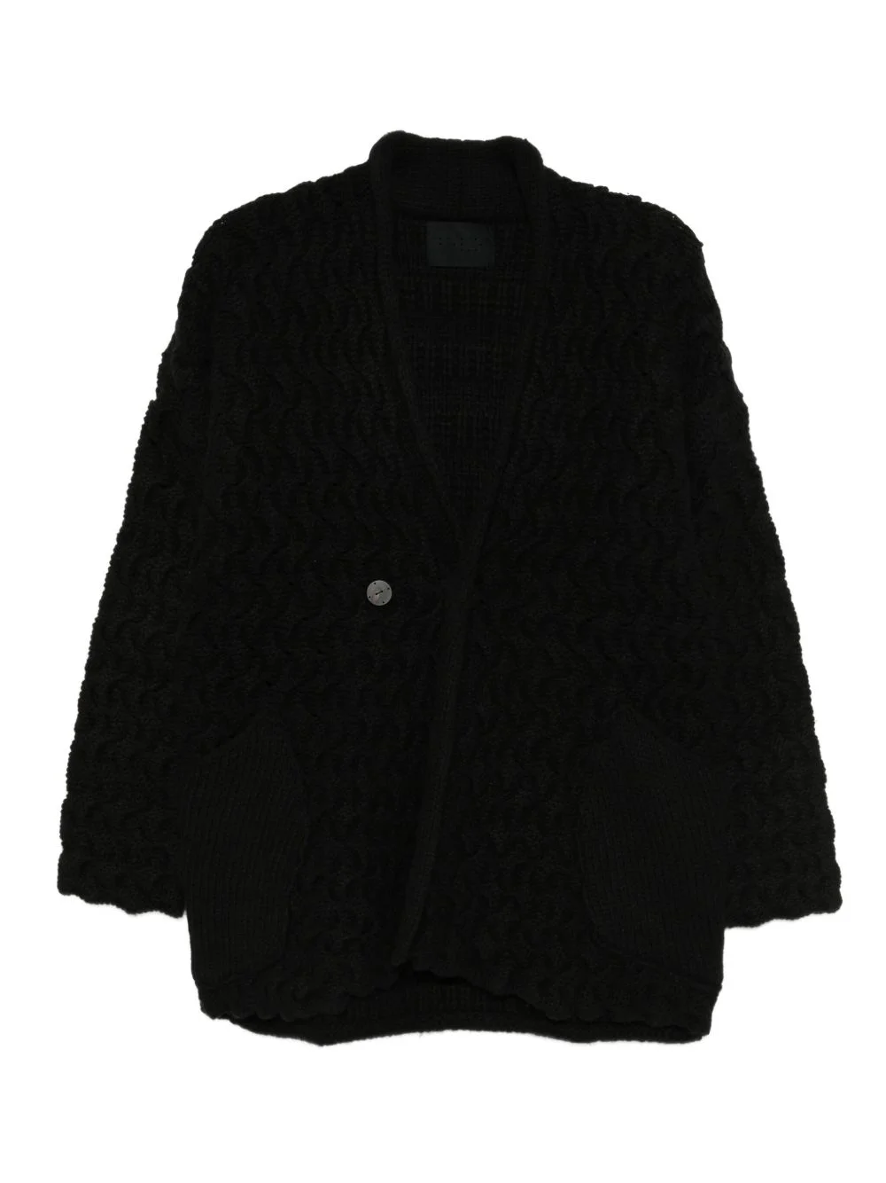 cable-knit cardigan - 1