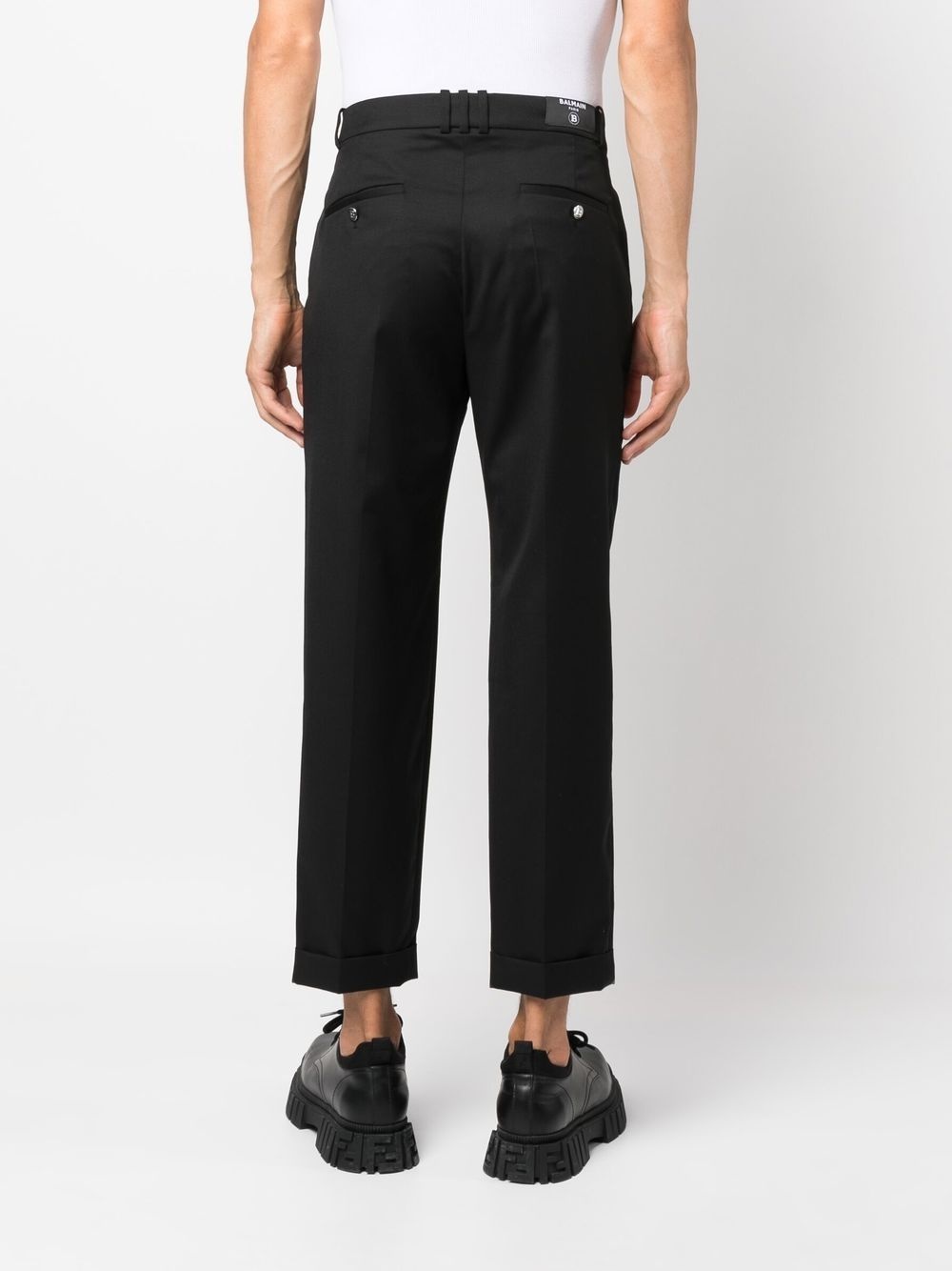 straight-leg tailored-cut trousers - 4