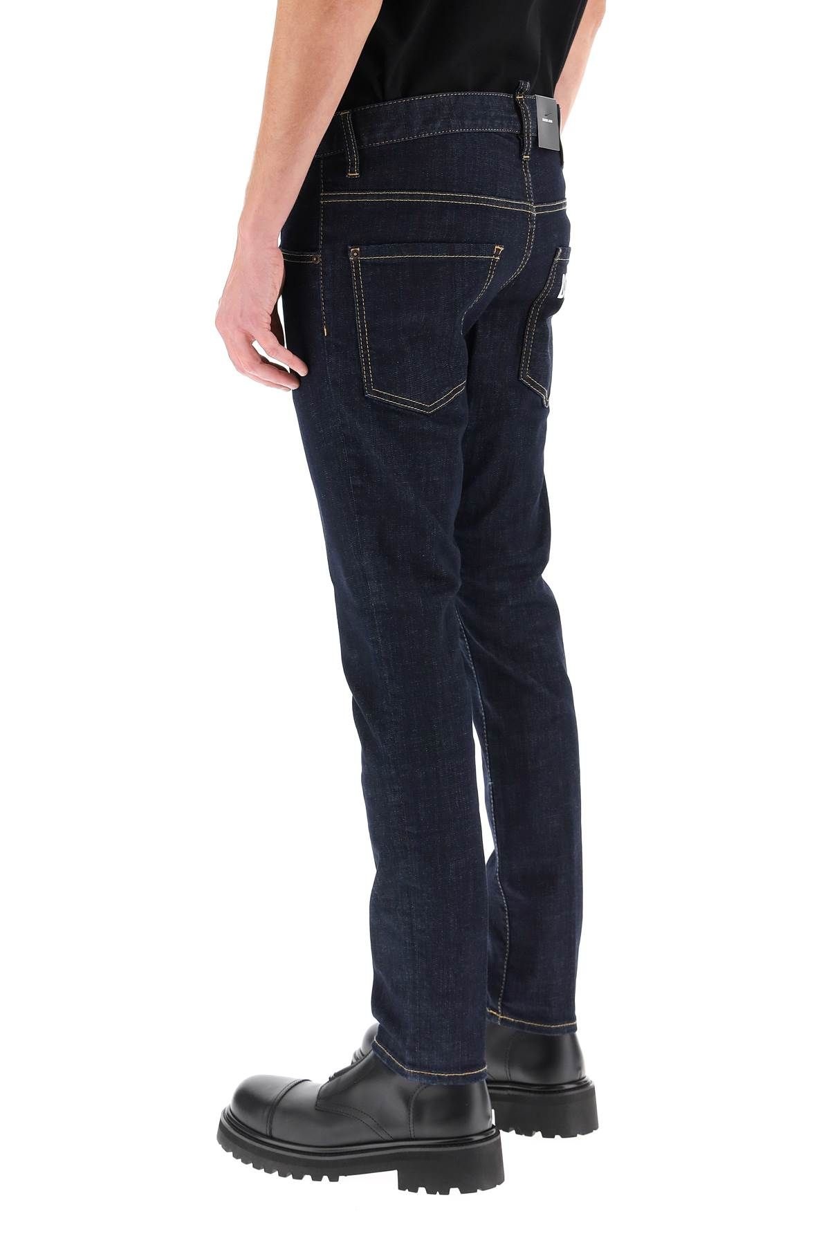 DARK RINCE WASH SKATER JEANS - 4