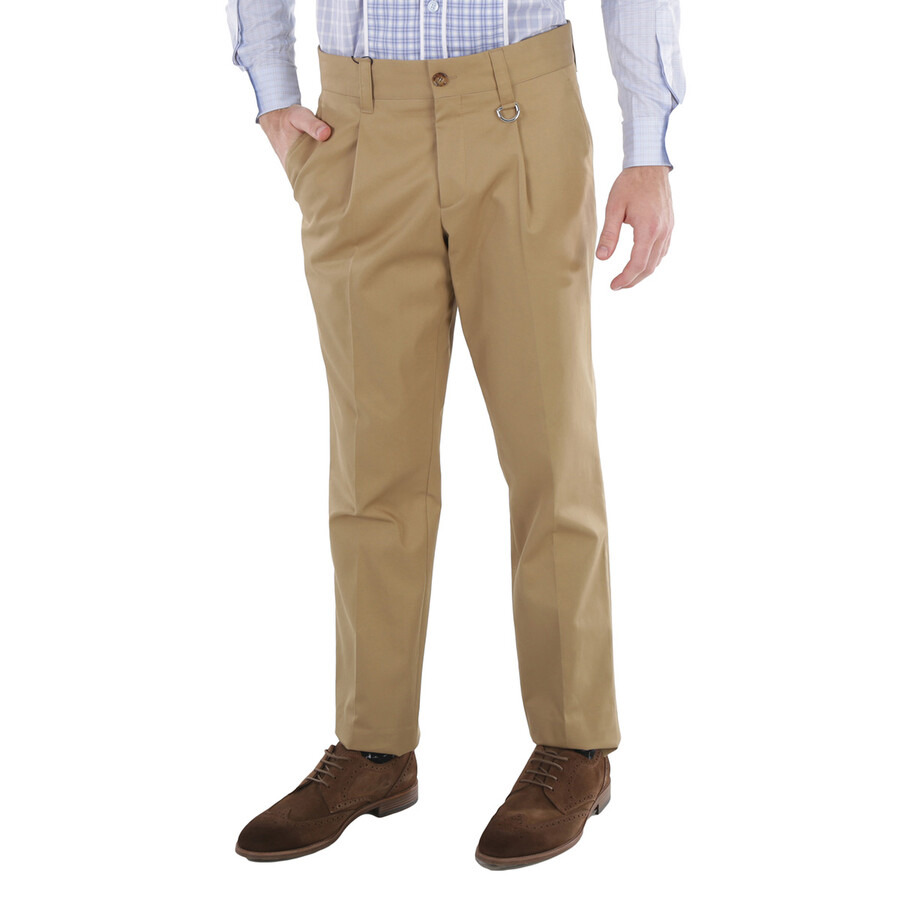 Burberry Men's Toasted Walnut Dover Cotton Gabardine Trousers - 5