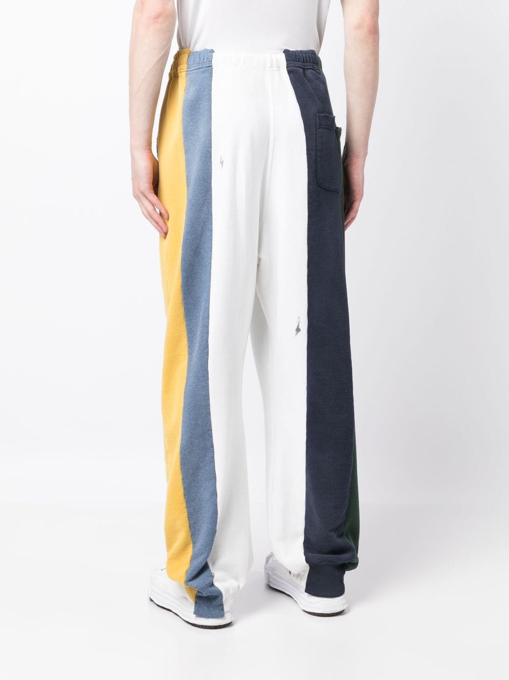 colour-block panelled cotton track pants - 4