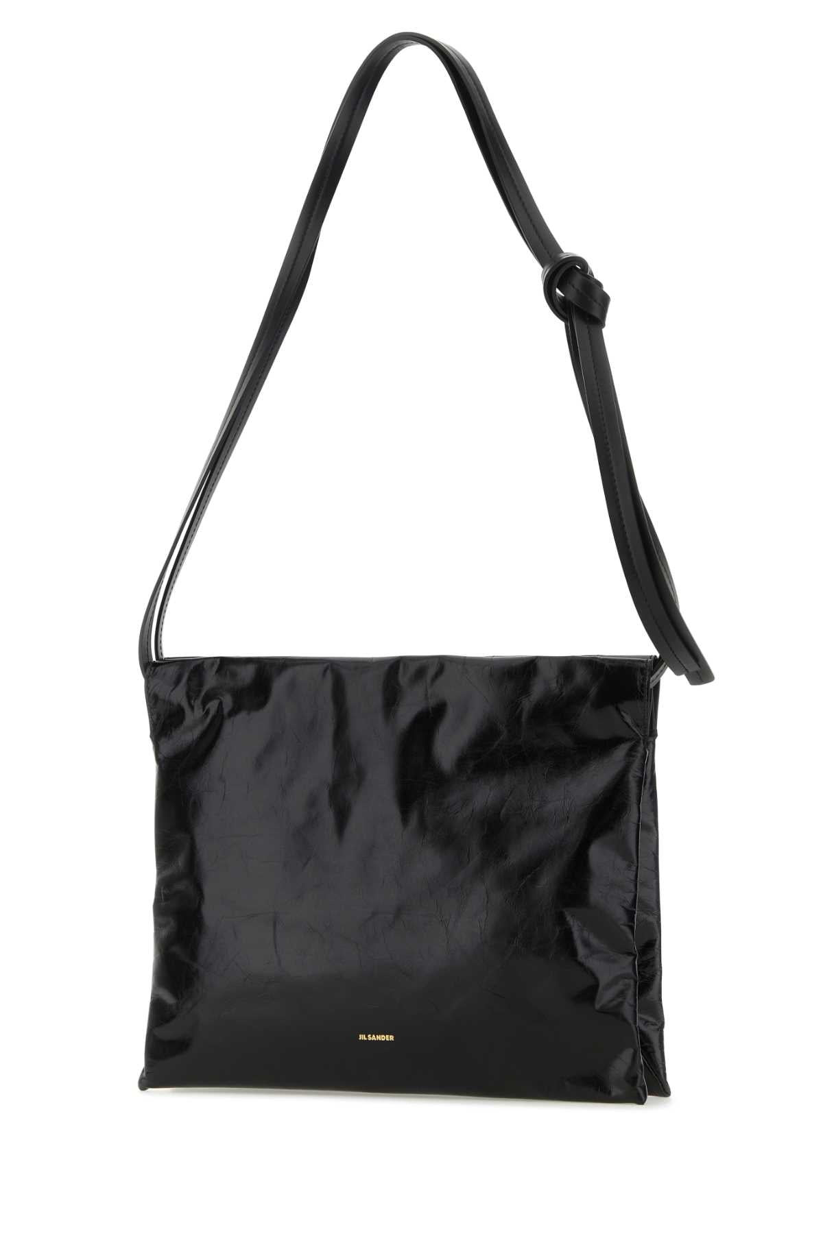 Jil Sander Women Black Leather Cushion Crossbody Bag - 2