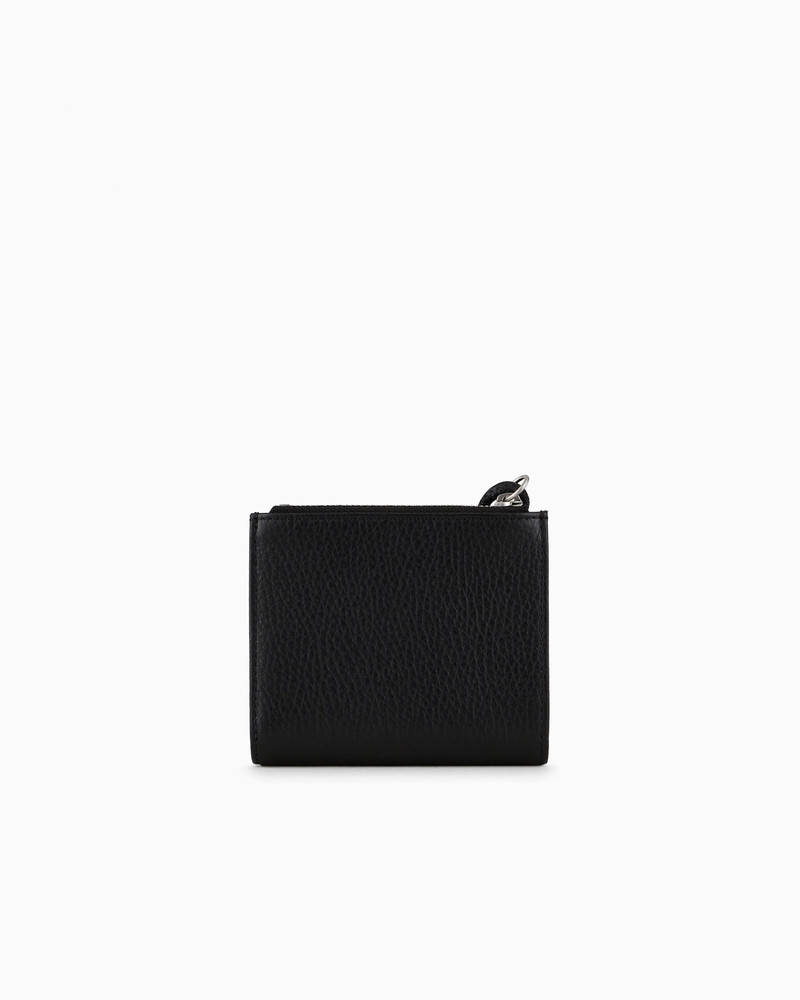 EMPORIO ARMANI Zipped, tumbled-leather card holder outlook