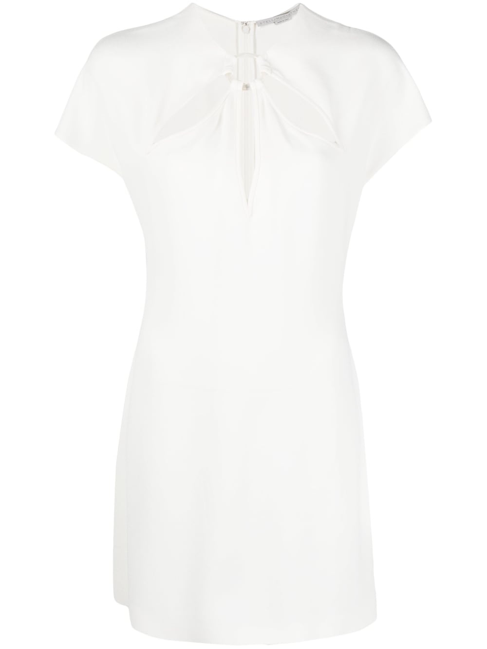 cut-out short-sleeve minidress - 1