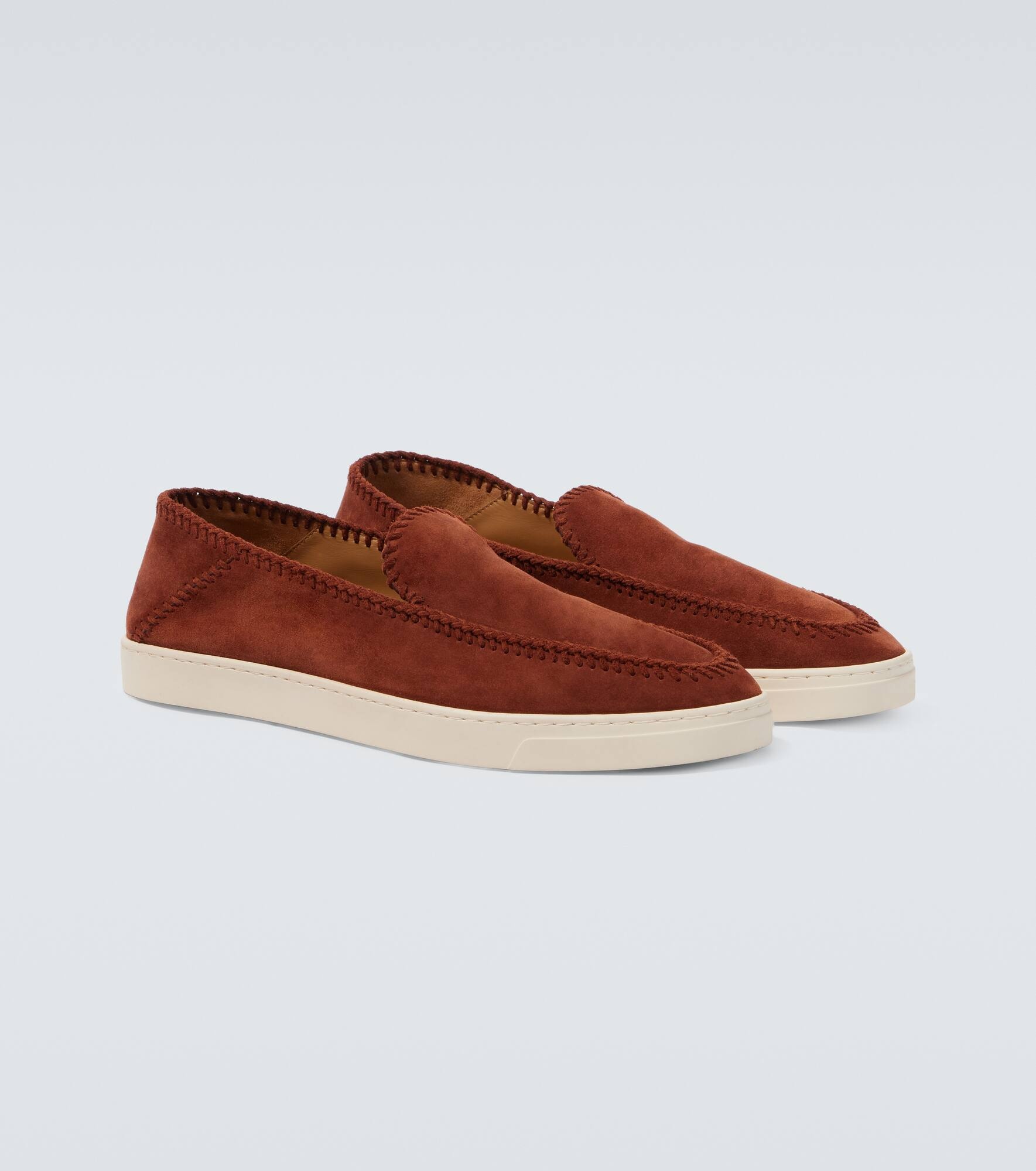 Suede slip-on shoes - 5