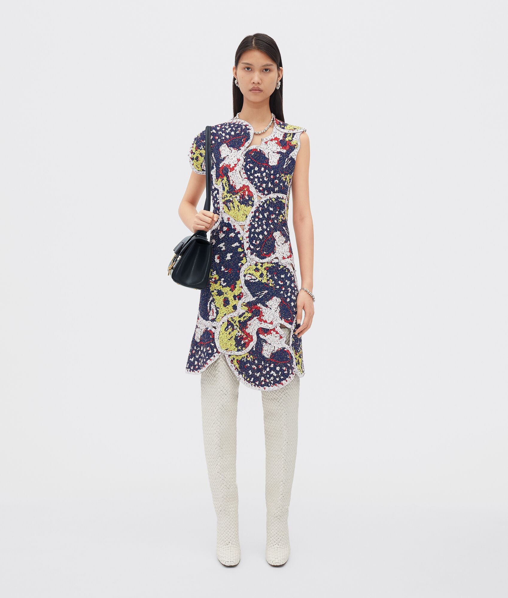 mushroom patchwork dress - 5