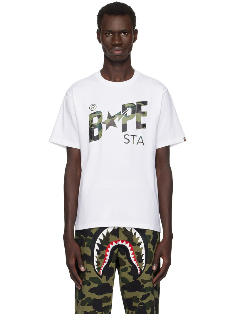 화이트 1st Camo Bape Sta 티셔츠 - 1