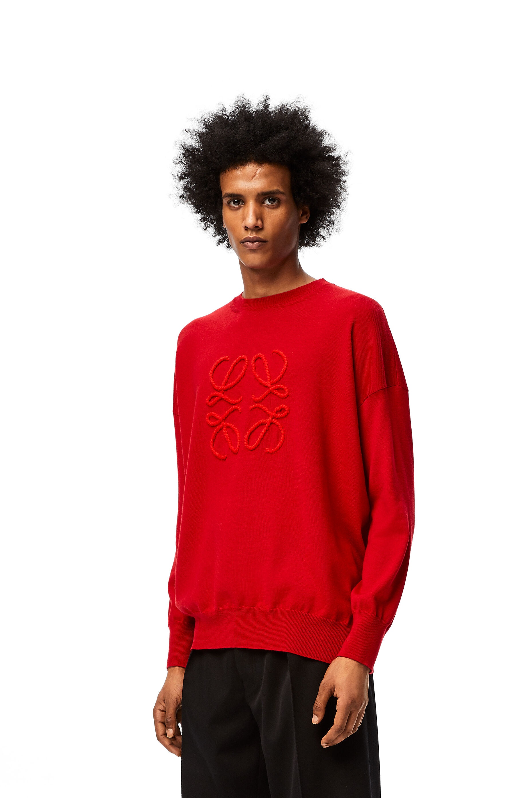 Anagram stitch sweater in wool and cashmere - 3