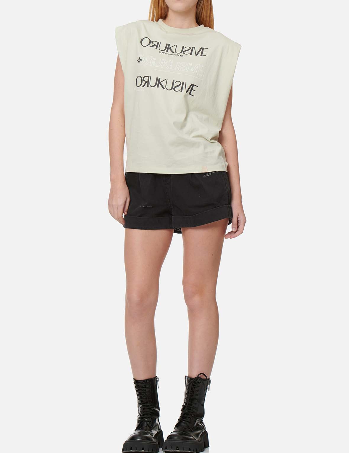 Paper Bag Denim Shorts - 6
