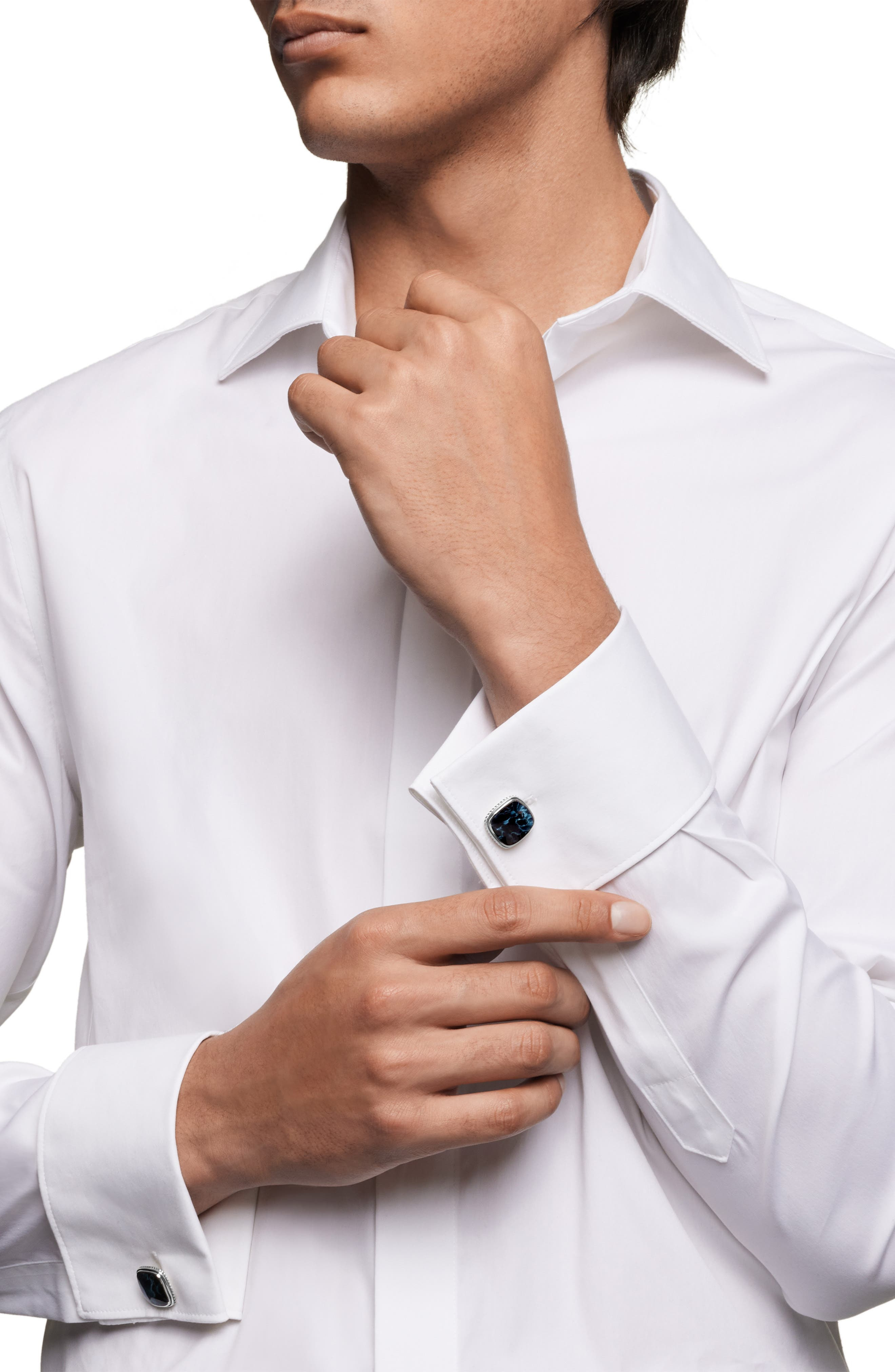 David Yurman Pietersite Cuff Links in Silver at Nordstrom - 2