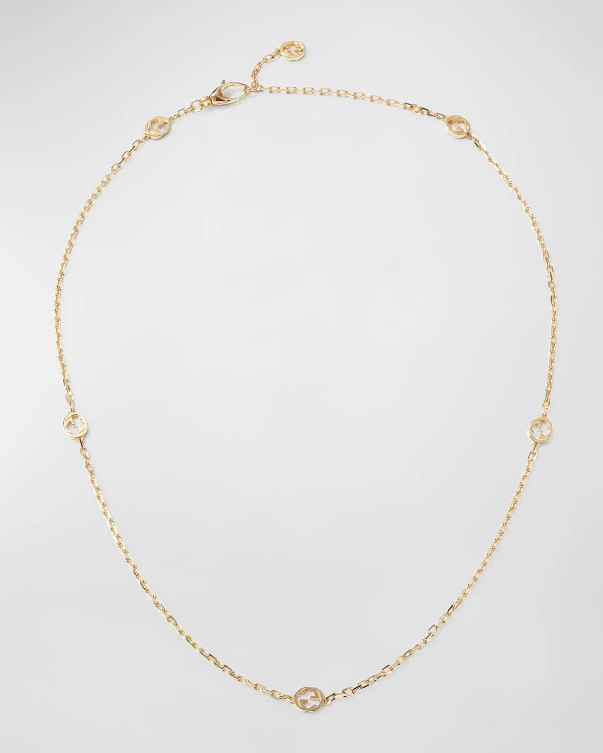 Interlocking G 18k Gold Chain Necklace - 1