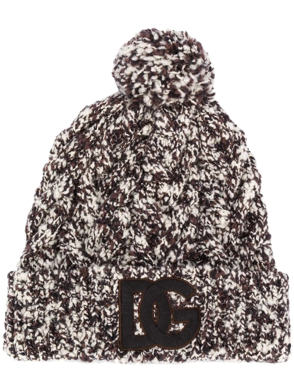 embroidered-logo knit beanie - 1