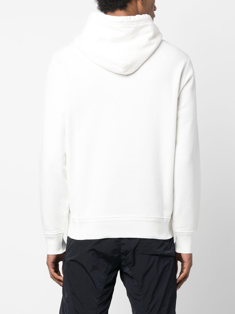 logo-embroidered cotton hoodie 4
